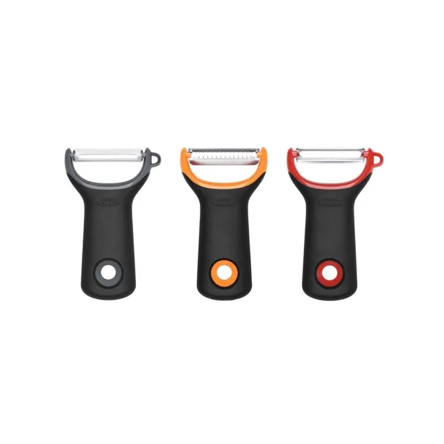 oxo-good-grips-set-de-3-plucheurs-l-gumes-droit-dentel-julienne-design-en-y-lame image 1