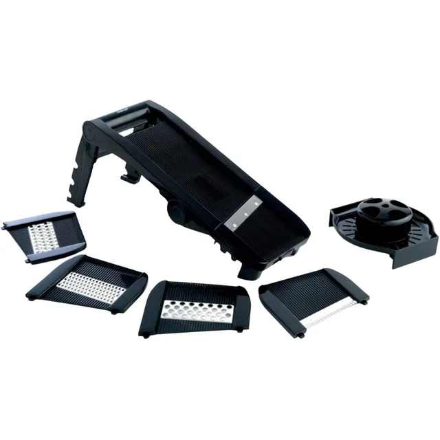 mastrad-mandoline-multilames-5-lames-et-3-r-pes-en-acier-inoxydable-poussoir-r-g image 1