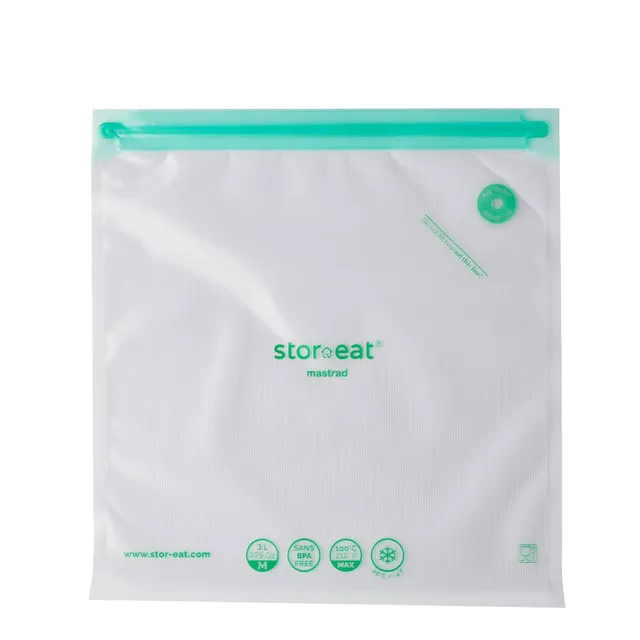 mastrad-stor-eat-sac-sous-vide-r-utilisable-lot-de-10-sacs-26-x-28-cm-3-l-avec-d image 1