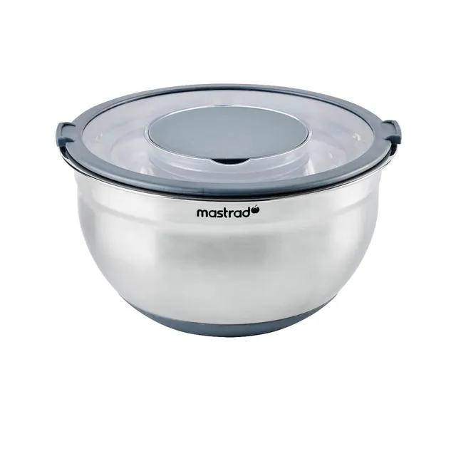 mastrad-bol-inox-20-cm-3-l-couvercle-transparent-avec-ouverture-mixeur-base-anti image 1