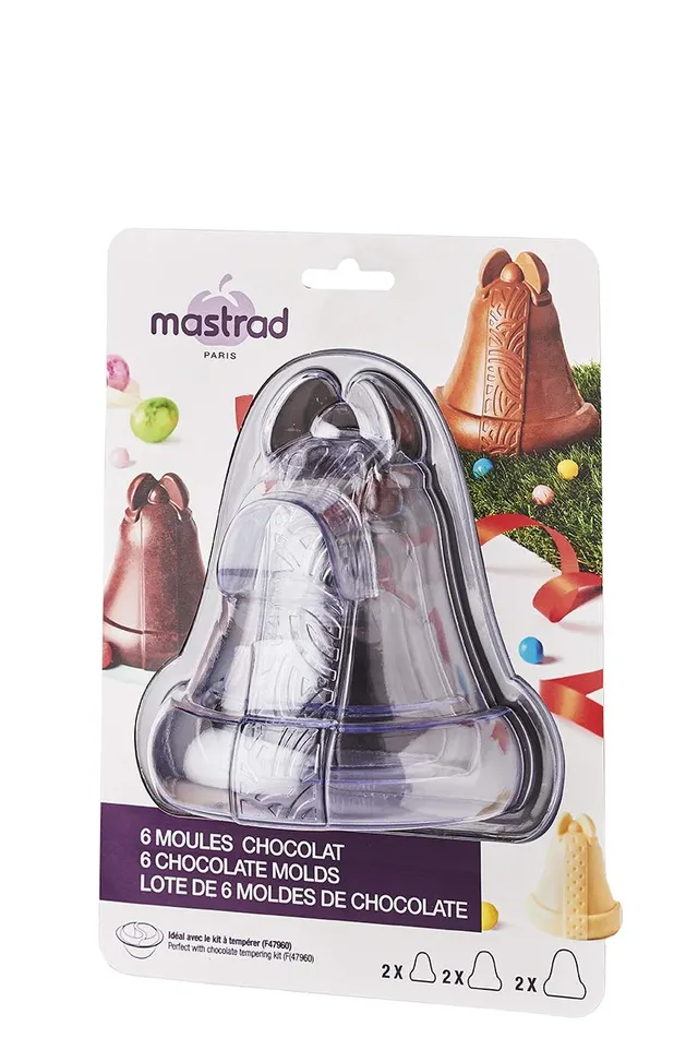 mastrad-f48212-moule-cloche-lot-de-6-demi-coques-en-chocolat-3-tailles-et-motifs image 1