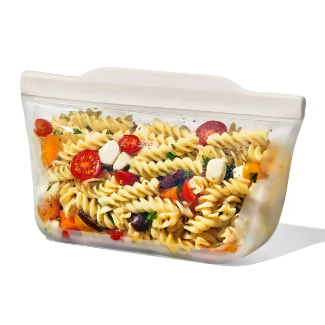 oxo-good-grips-sac-r-utilisable-en-silicone-alimentaire-fond-plat-946-ml-beige-a image 1