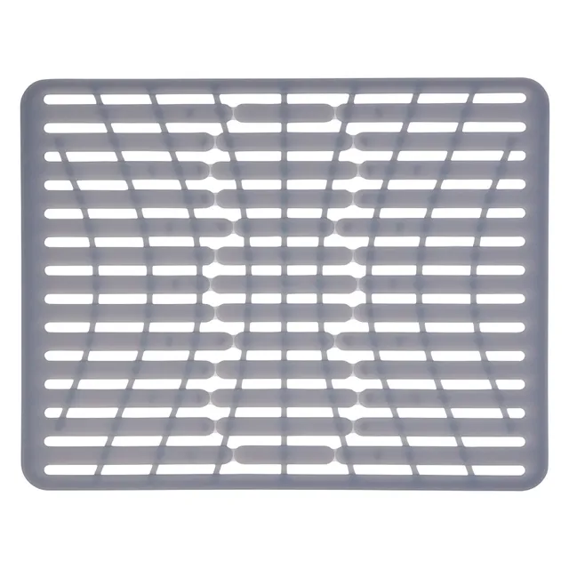 oxo-good-grips-tapis-de-fond-d-vier-en-plastique-gris-grande-taille-pieds-sur-le image 1