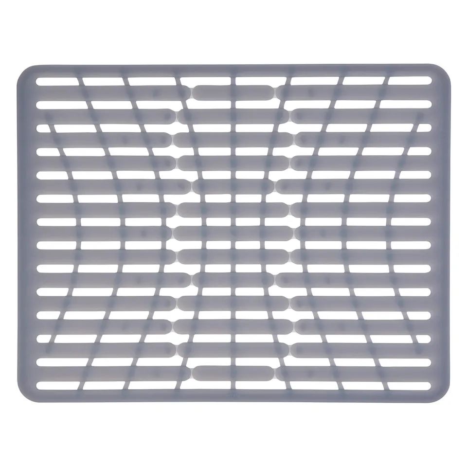 oxo-good-grips-tapis-de-fond-d-vier-en-plastique-gris-grande-taille-pieds-sur-le image 1