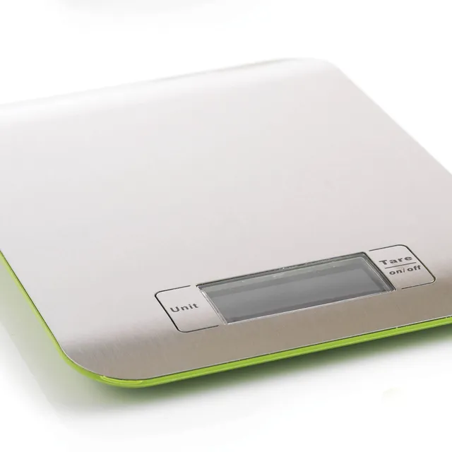 mastrad-f76508-balance-de-cuisine-inox-extra-plate-verte-pr-cision-au-gramme-5-k image 1
