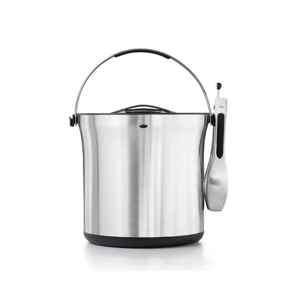 oxo-steel-seau-gla-ons-avec-pince-double-paroi-rigoles-d-gouttage-3-8-l image 1