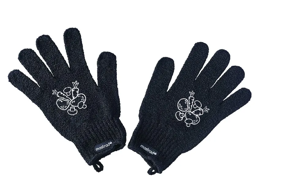 mastrad-gants-de-nettoyage-pour-l-gumes-noirs-lot-de-2-surface-abrasive-polyamid image 1