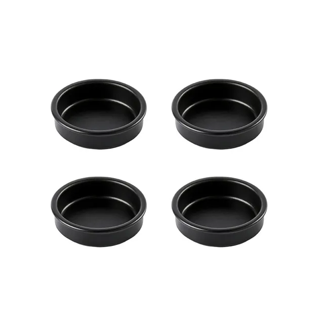 mastrad-ramequins-cr-me-br-l-e-lot-de-4-11-5-cm-c-ramique-argile-noir-mat-r-sist image 1