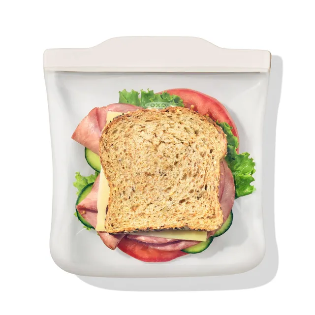 oxo-good-grips-pochette-sandwich-r-utilisable-en-silicone-alimentaire-828-ml-bei image 1
