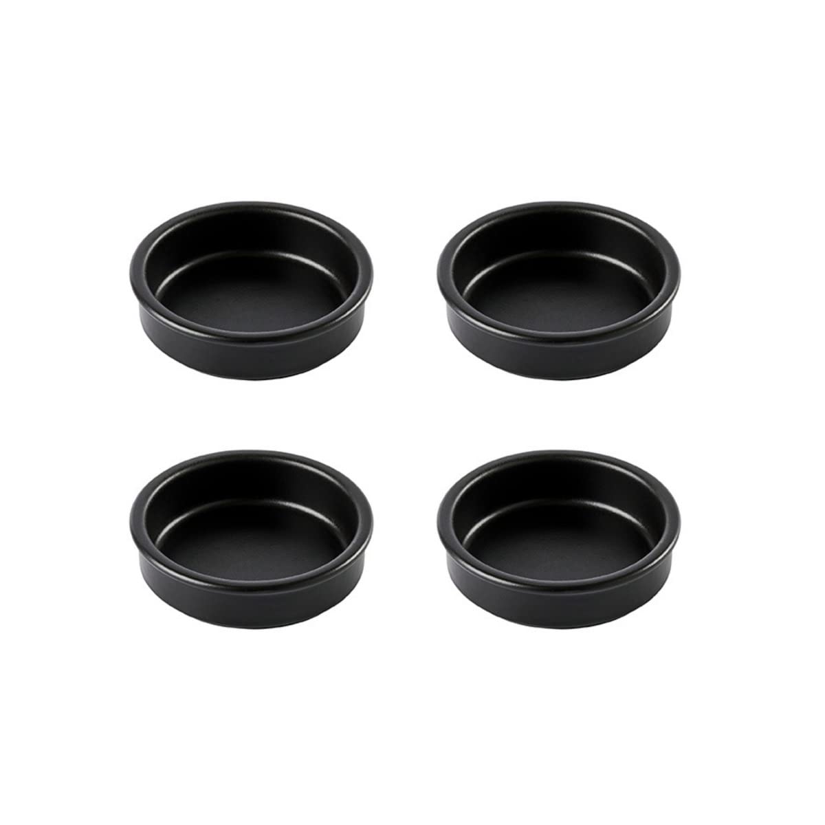 mastrad-ramequins-cr-me-br-l-e-lot-de-4-11-5-cm-c-ramique-argile-noir-mat-r-sist image 1