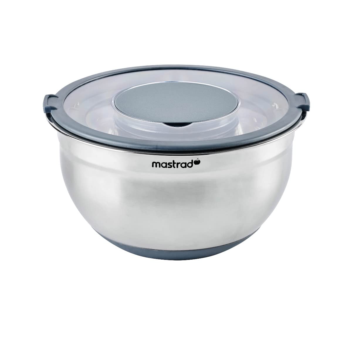 mastrad-bol-inox-20-cm-3-l-couvercle-transparent-avec-ouverture-mixeur-base-anti image 1