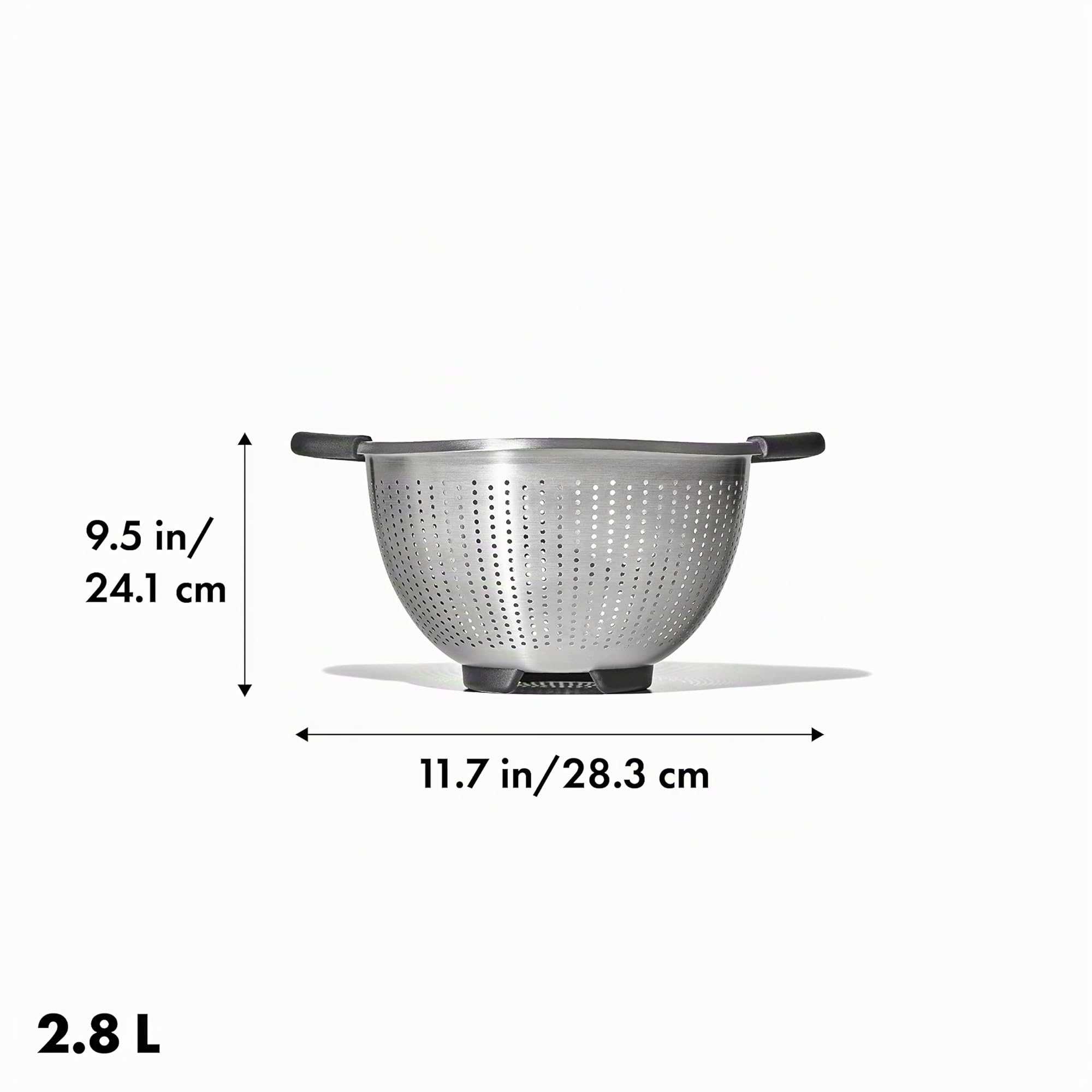 oxo-good-grips-passoire-en-acier-inoxydable-2-8-l-poign-es-antid-rapantes-sur-le image 6