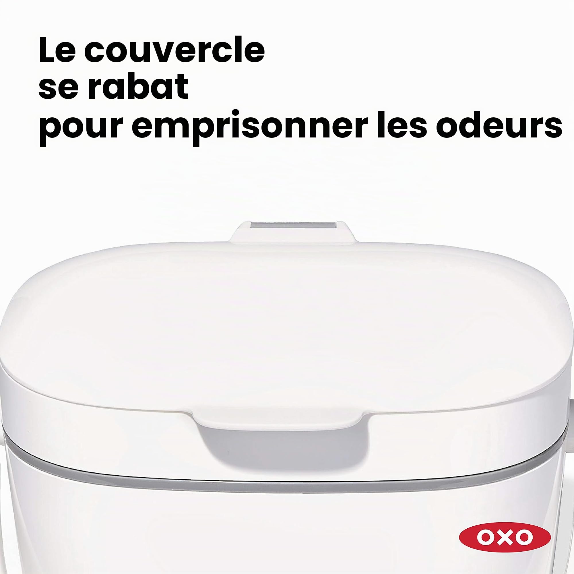 oxo-good-grips-bac-compost-6-6-l-blanc-couvercle-rabattable-anti-odeur-poign-e-r image 5