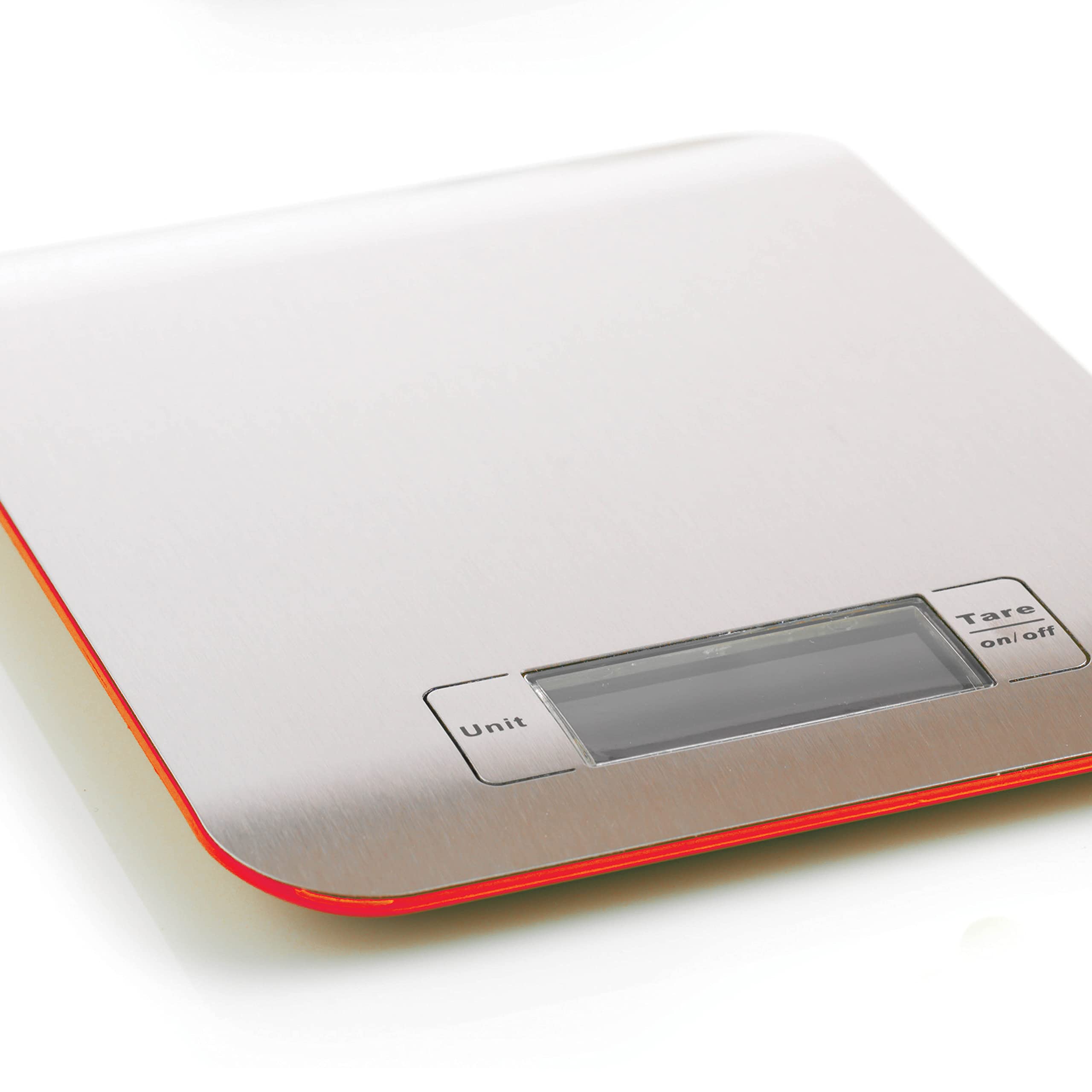 mastrad-f76508-balance-de-cuisine-inox-rouge-pr-cision-au-gramme-5-kg-extra-plat image 1