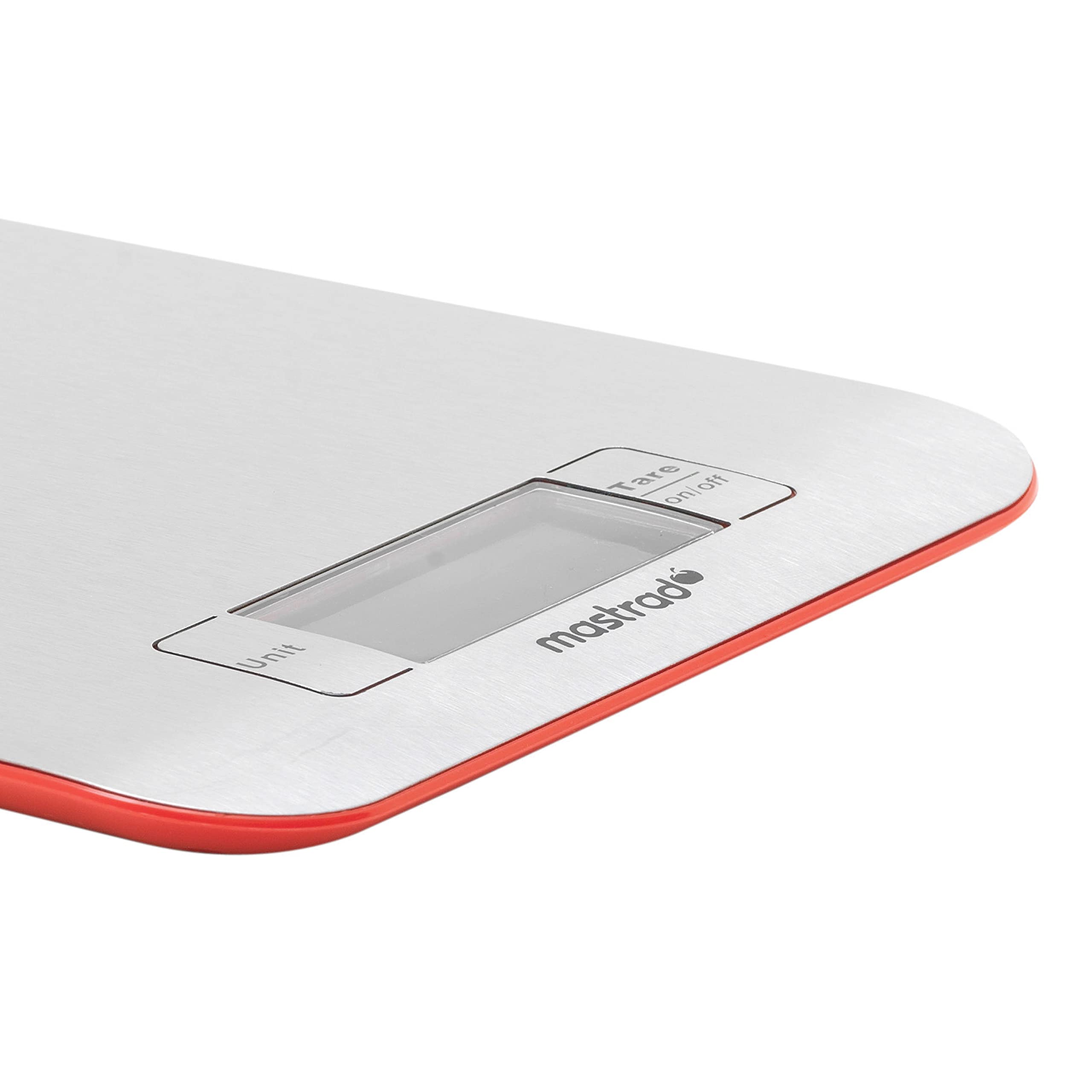 mastrad-f76508-balance-de-cuisine-inox-rouge-pr-cision-au-gramme-5-kg-extra-plat image 2