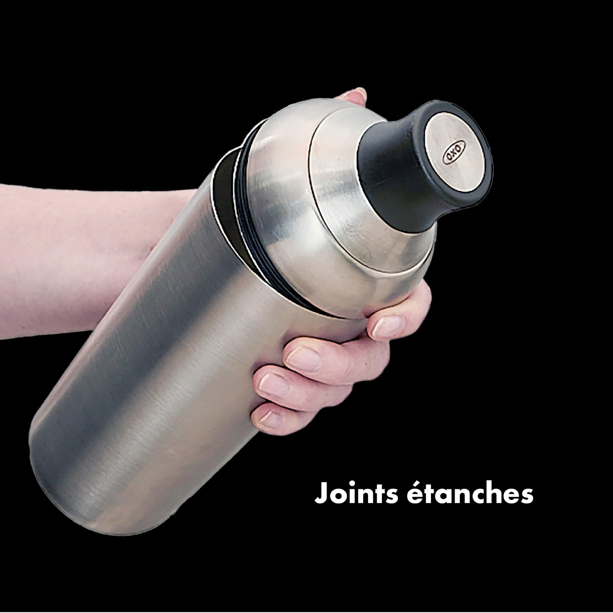 oxo-steel-shaker-cocktail-paroi-simple-en-acier-inoxydable-avec-joints-silicone- image 2