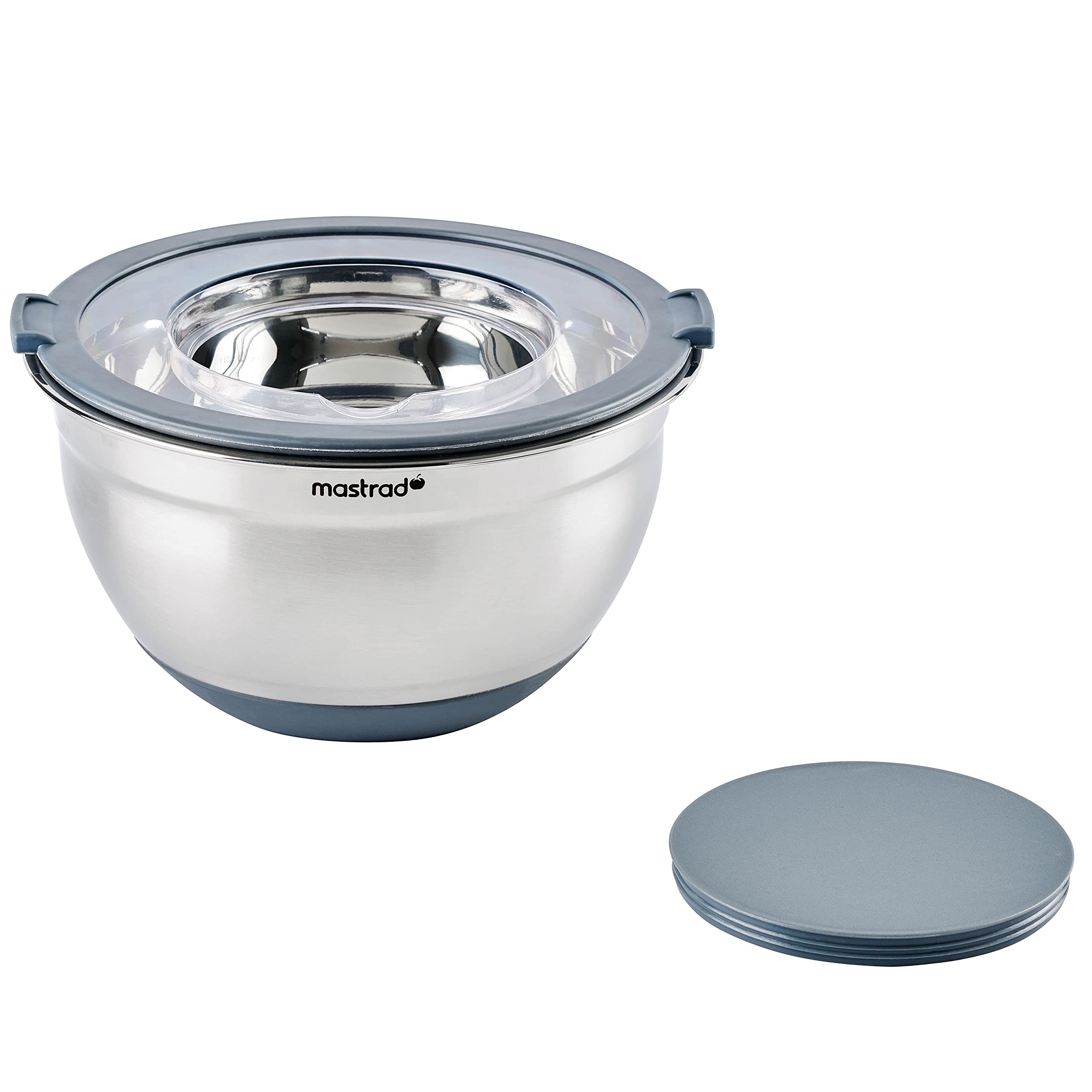mastrad-bols-inox-lot-de-3-16-20-et-24-cm-avec-couvercle-transparent-bols-de-pr- image 3