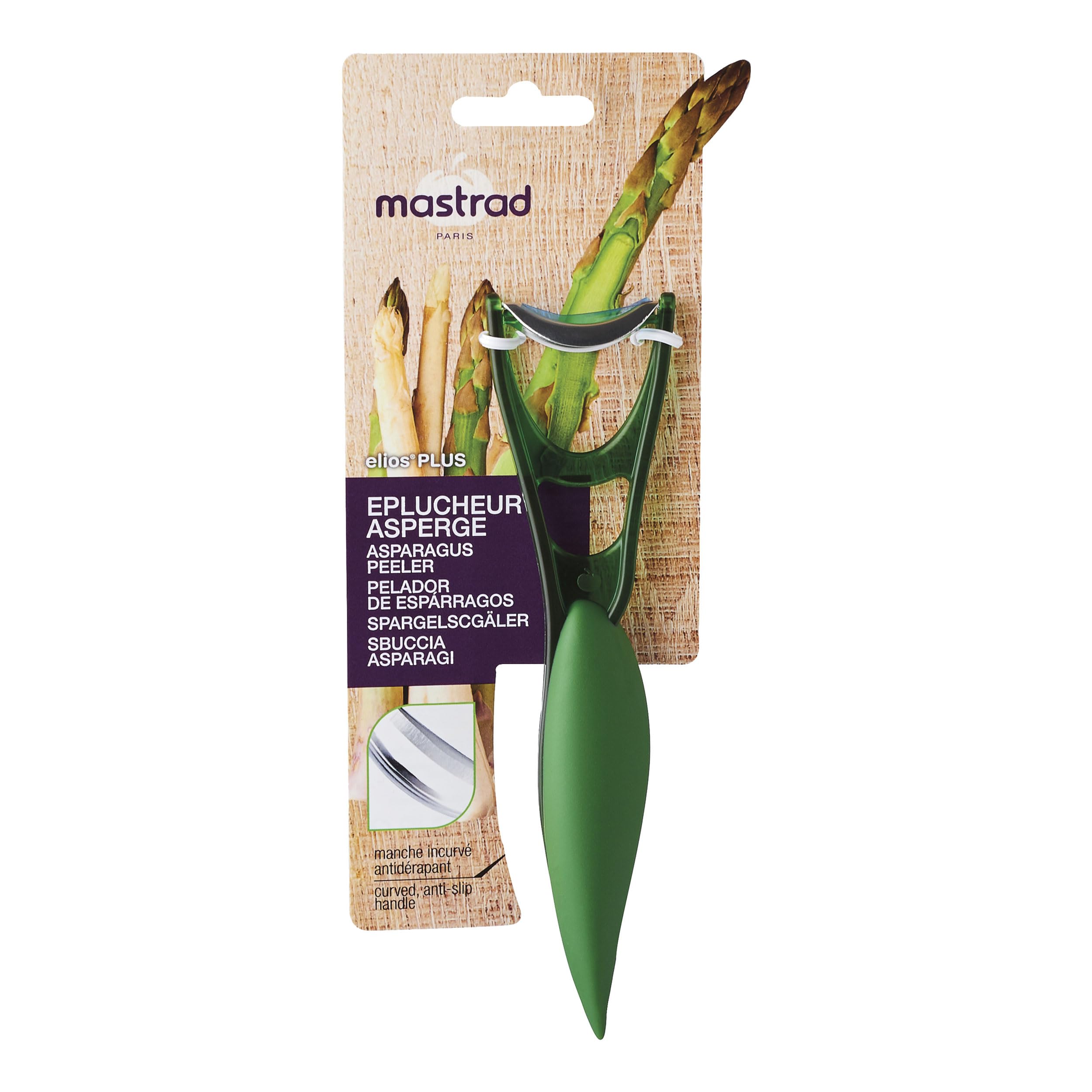mastrad-plucheur-asperges-double-lames-incurv-es-lame-inox-pivotante-manche-ergo image 2