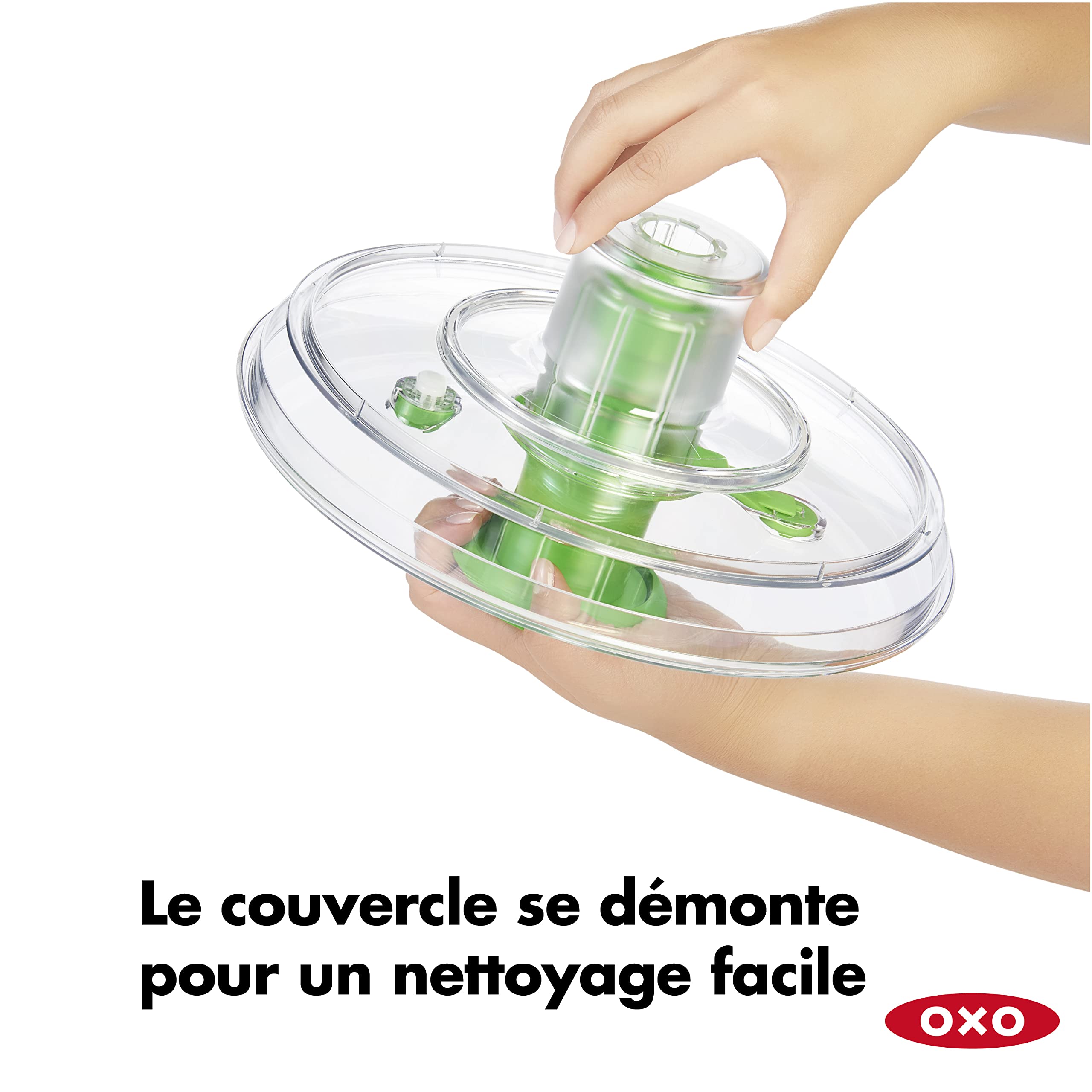 oxo-good-grips-essoreuse-salade-6-l-verte-m-canisme-piston-et-bouton-de-frein image 4