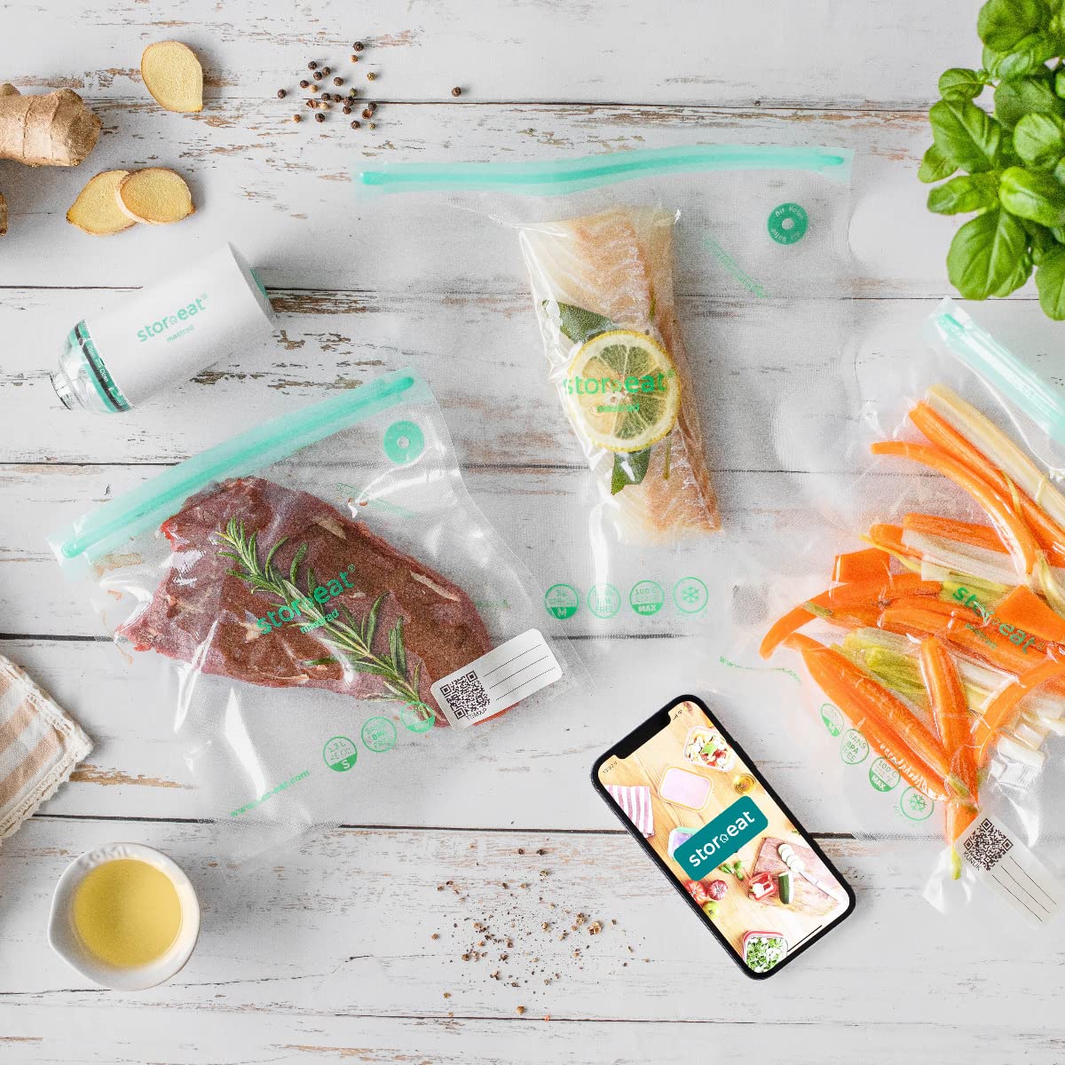 mastrad-stor-eat-sac-sous-vide-r-utilisable-lot-de-10-sacs-26-x-28-cm-3-l-avec-d image 8