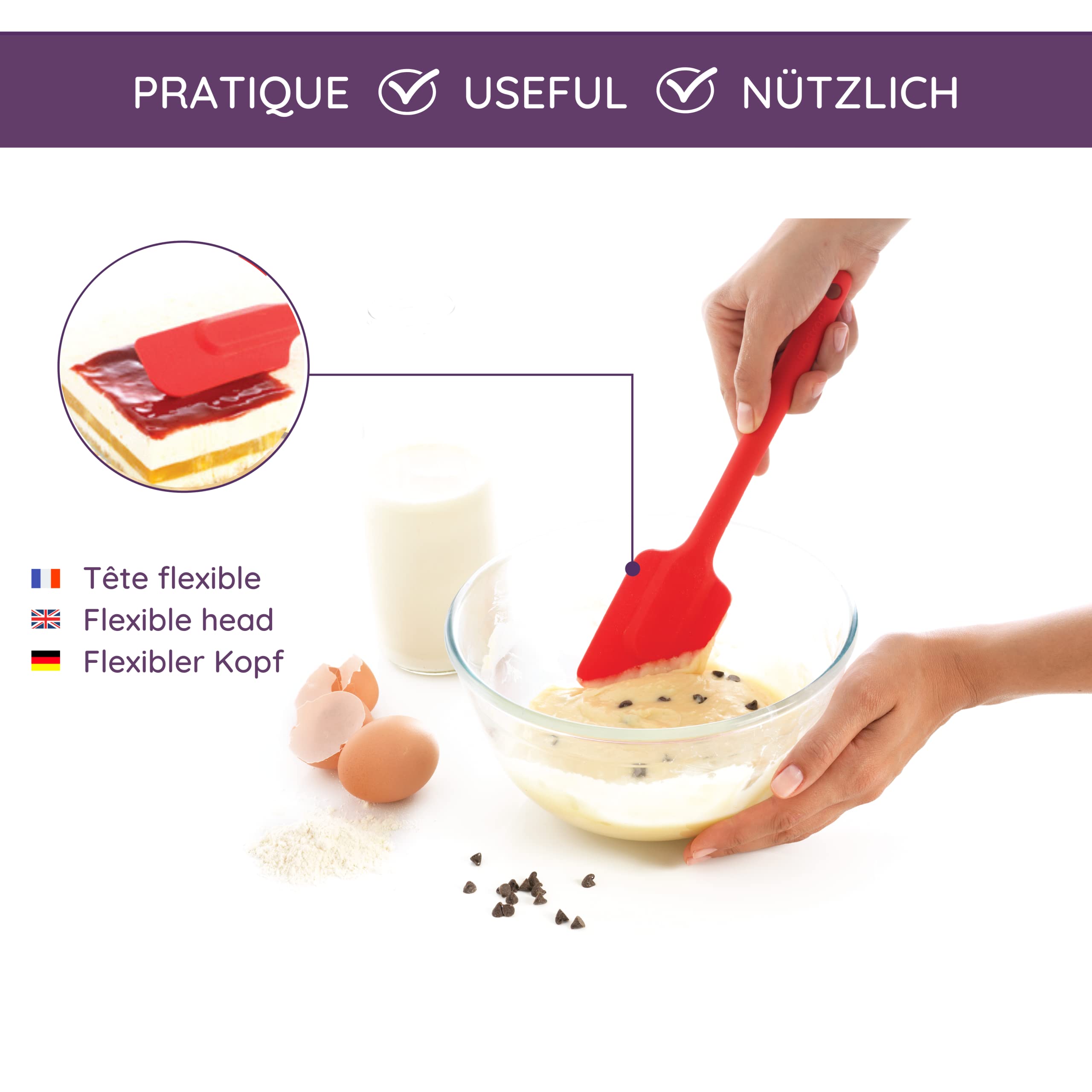mastrad-demi-spatule-maryse-unibloc-en-silicone-noire-ustensile-de-p-tisserie-an image 3
