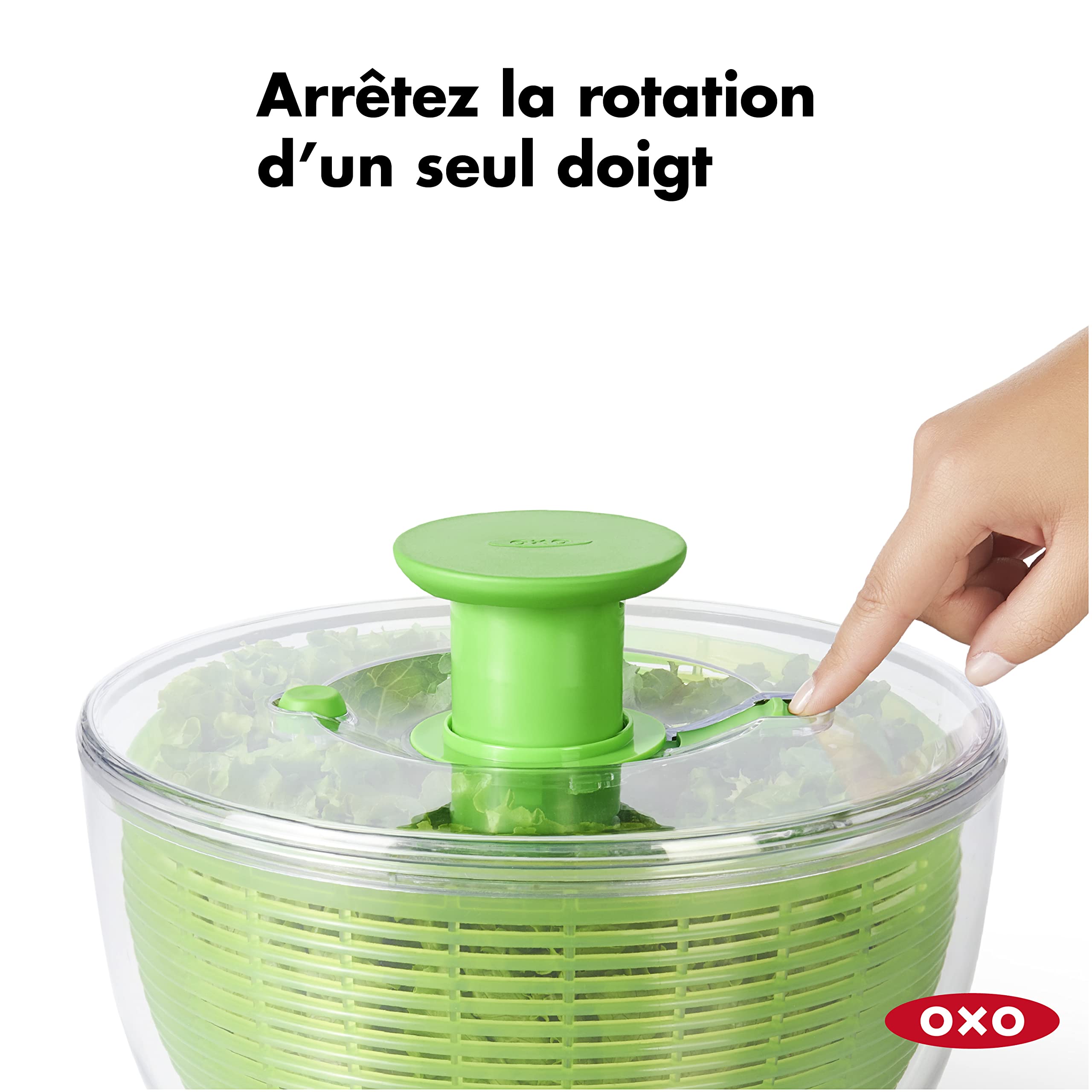 oxo-good-grips-essoreuse-salade-6-l-verte-m-canisme-piston-et-bouton-de-frein image 3
