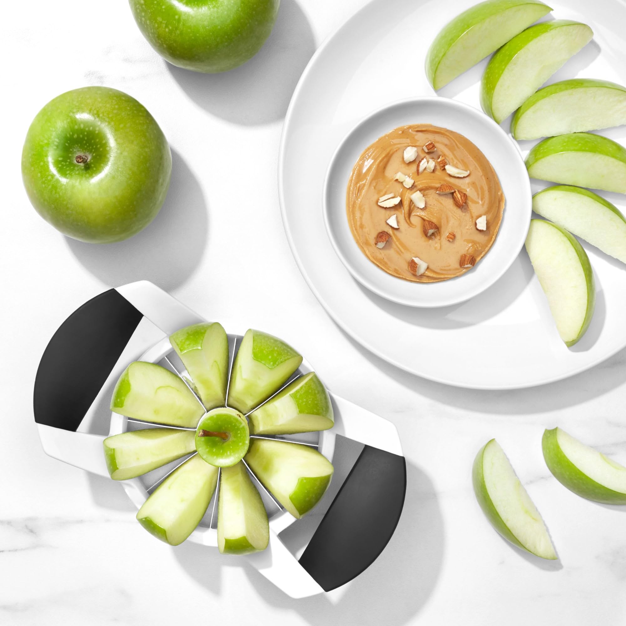 oxo-good-grips-coupe-pommes-inox-coupe-fruits-manuelle-poign-es-douces-antid-rap image 7