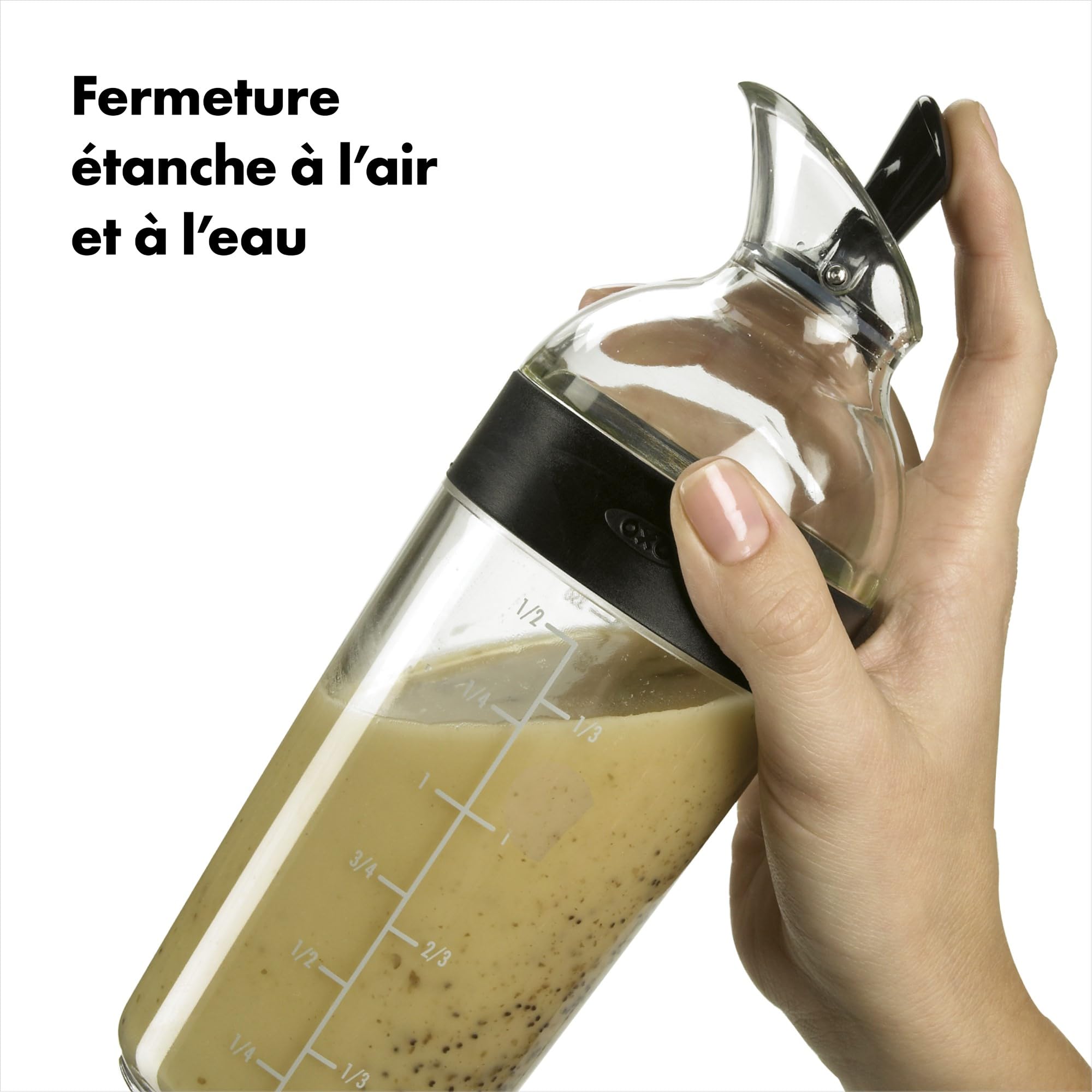 oxo-good-grips-shaker-vinaigrette-350-ml-transparent-noir-bec-verseur-anti-fuite image 6