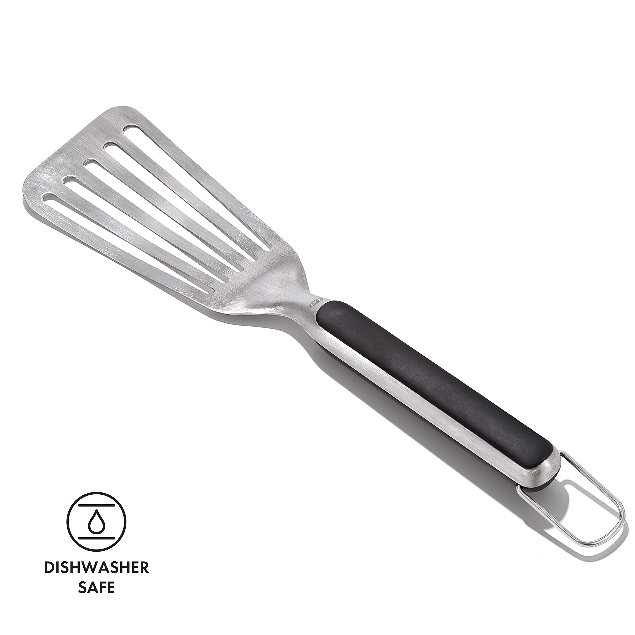 oxo-good-grips-outdoor-spatule-de-pr-cision-barbecue-en-inox-t-te-fine-biseaut-e image 5