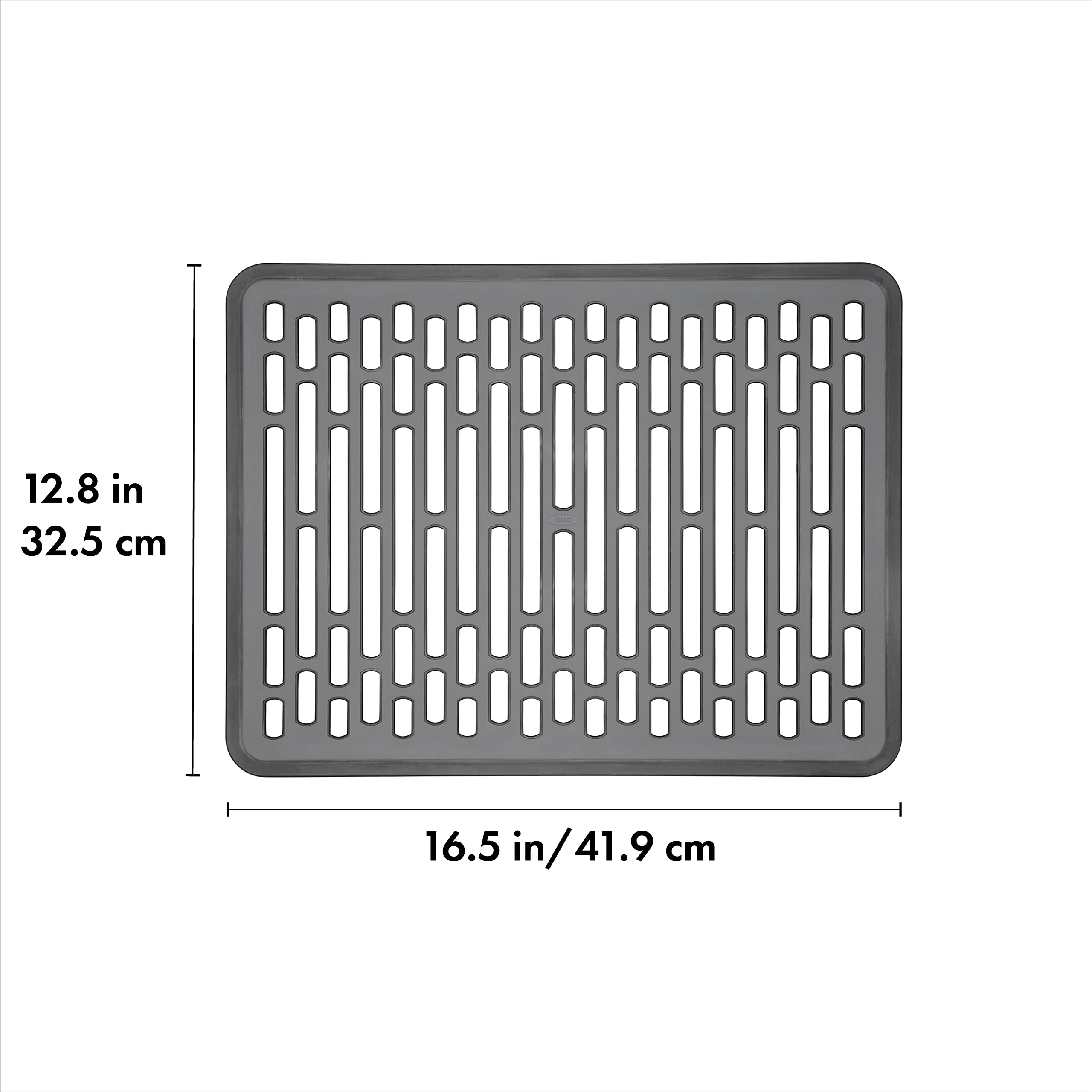 oxo-good-grips-tapis-de-fond-d-vier-en-plastique-gris-grande-taille-pieds-sur-le image 6