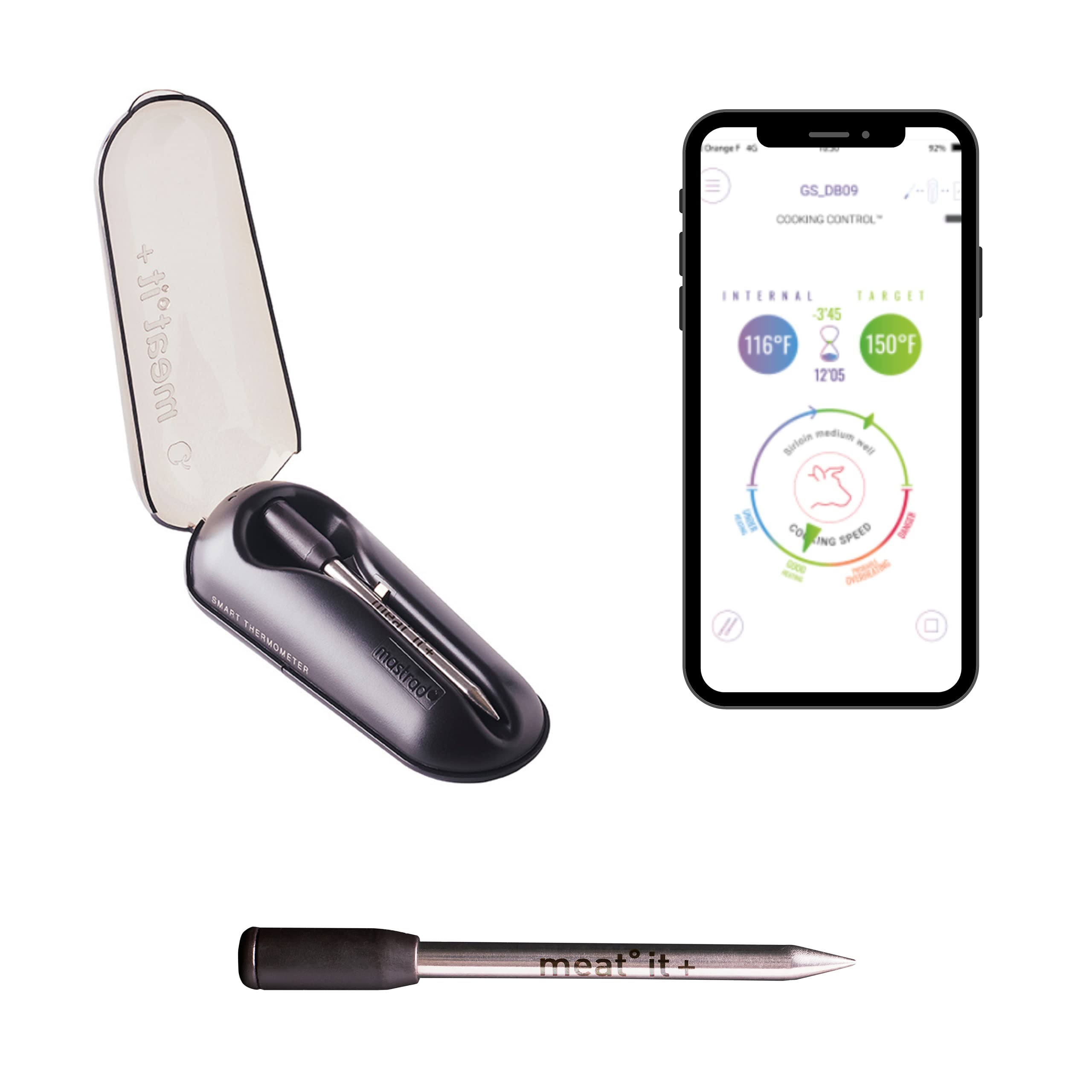 mastrad-meat-it-sonde-de-cuisson-connect-e-100-sans-fil-noir-thermom-tre-viande- image 1