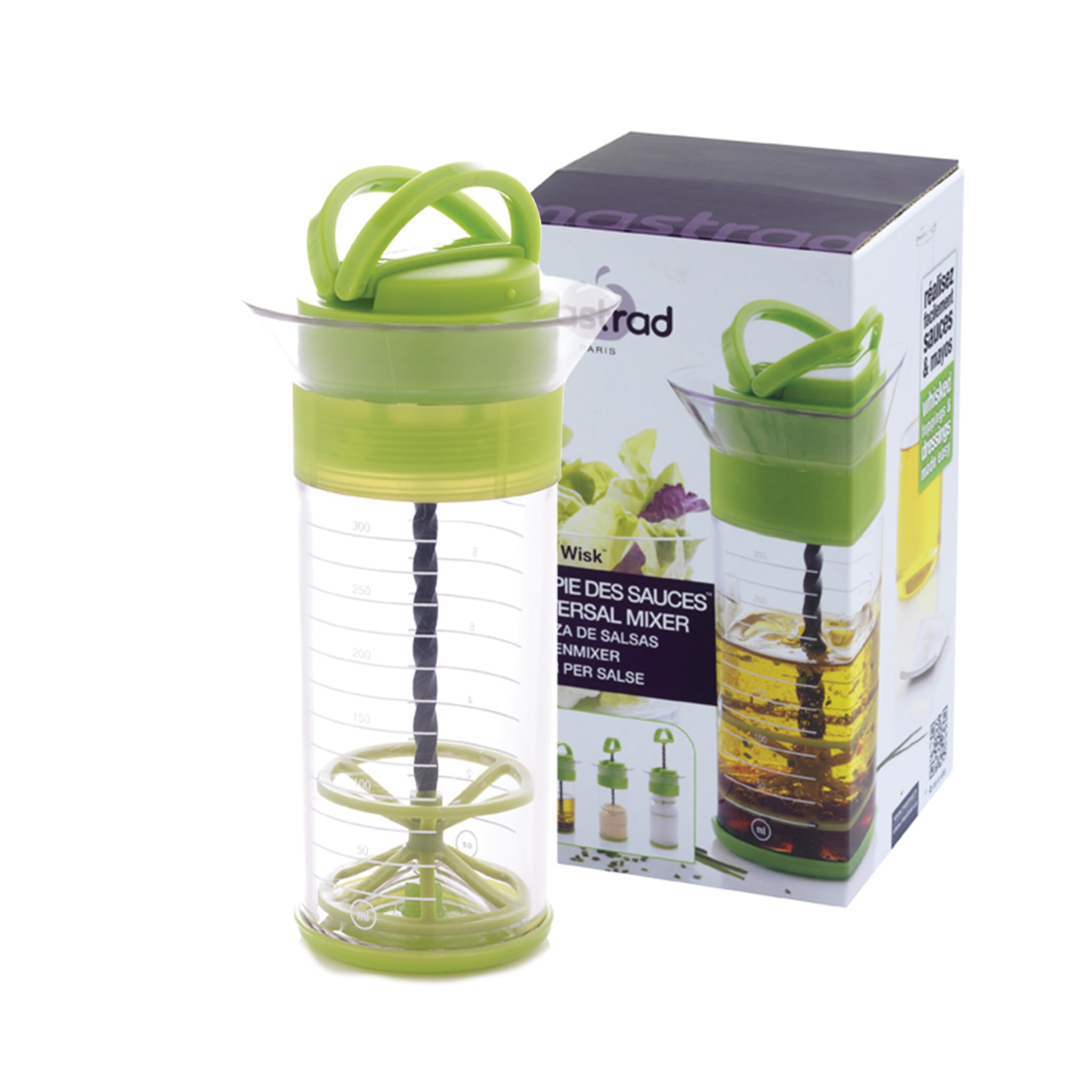 mastrad-toupie-des-sauces-m-langeur-vinaigrette-gradu-300-ml-sans-bpa-sauces-may image 1