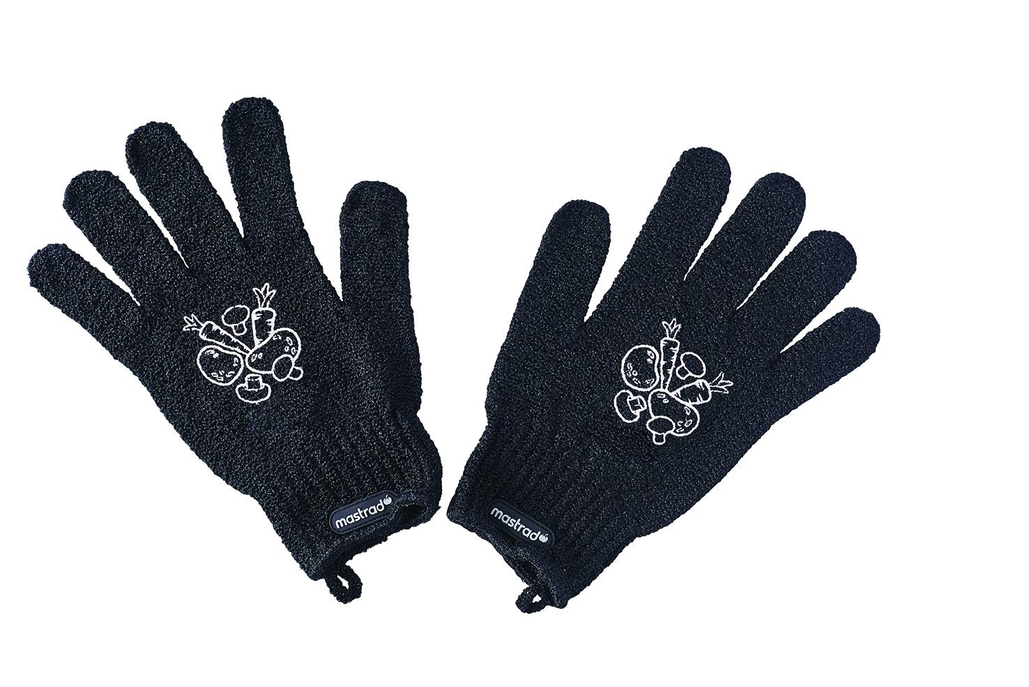mastrad-gants-de-nettoyage-pour-l-gumes-noirs-lot-de-2-surface-abrasive-polyamid image 1