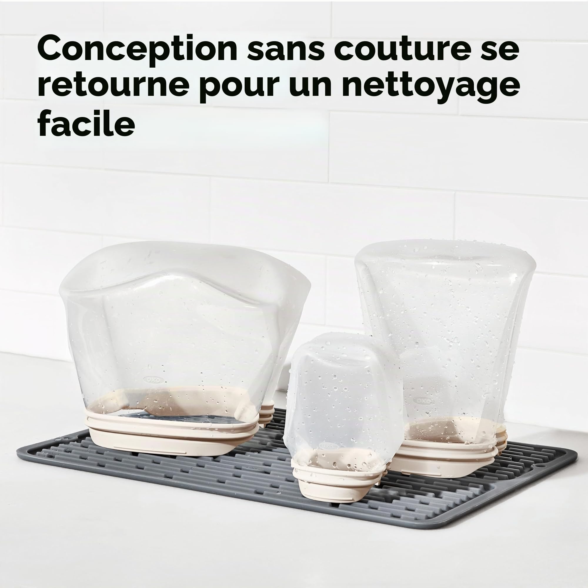 oxo-good-grips-sac-r-utilisable-en-silicone-alimentaire-fond-plat-946-ml-beige-a image 2