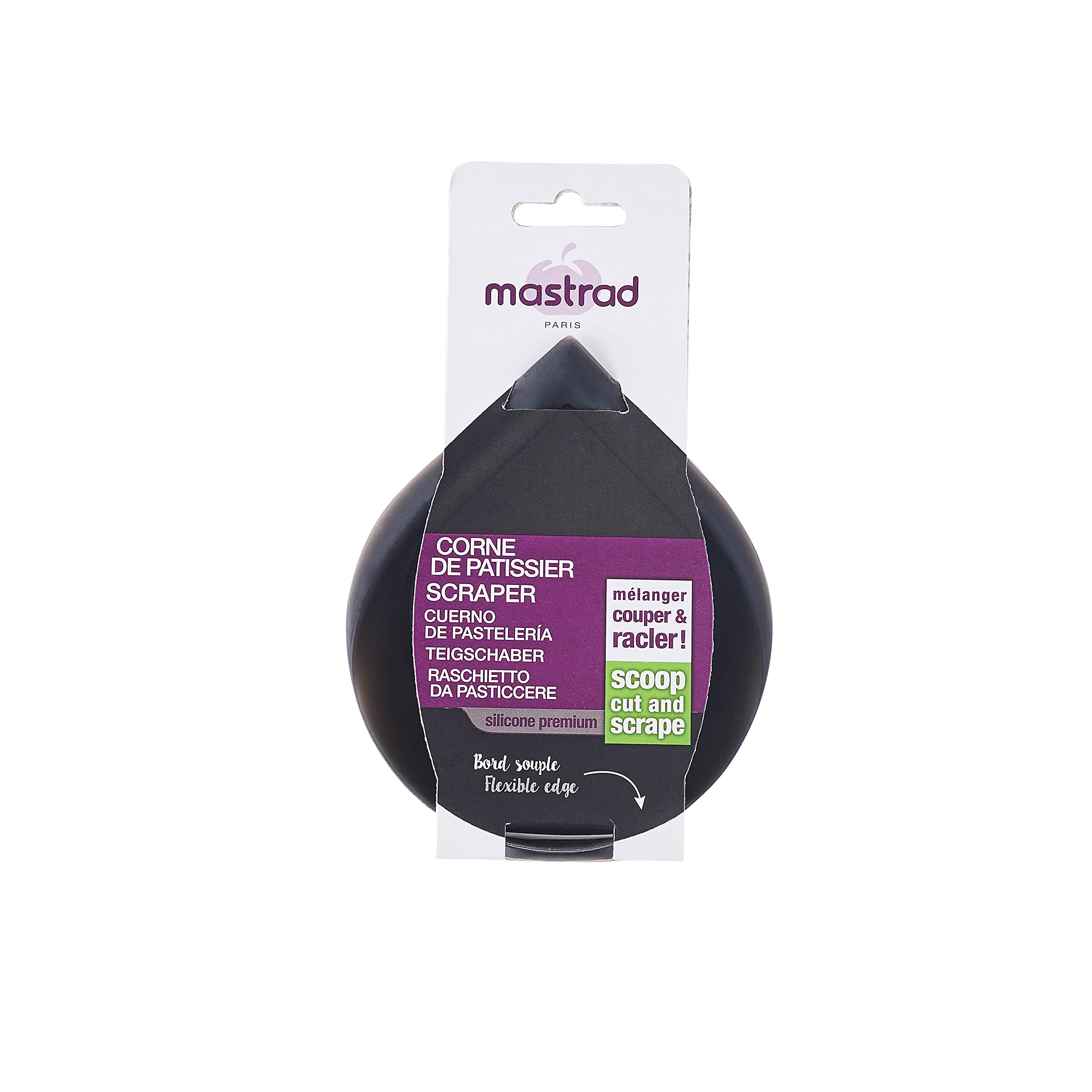 mastrad-f11601-corne-p-tisserie-silicone-flexible-2-en-1-noir-avec-repose-cuill- image 4