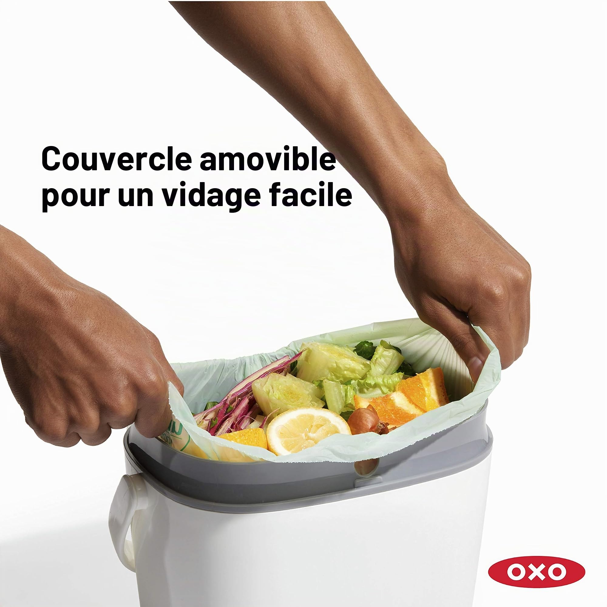 oxo-good-grips-bac-compost-6-6-l-blanc-couvercle-rabattable-anti-odeur-poign-e-r image 4