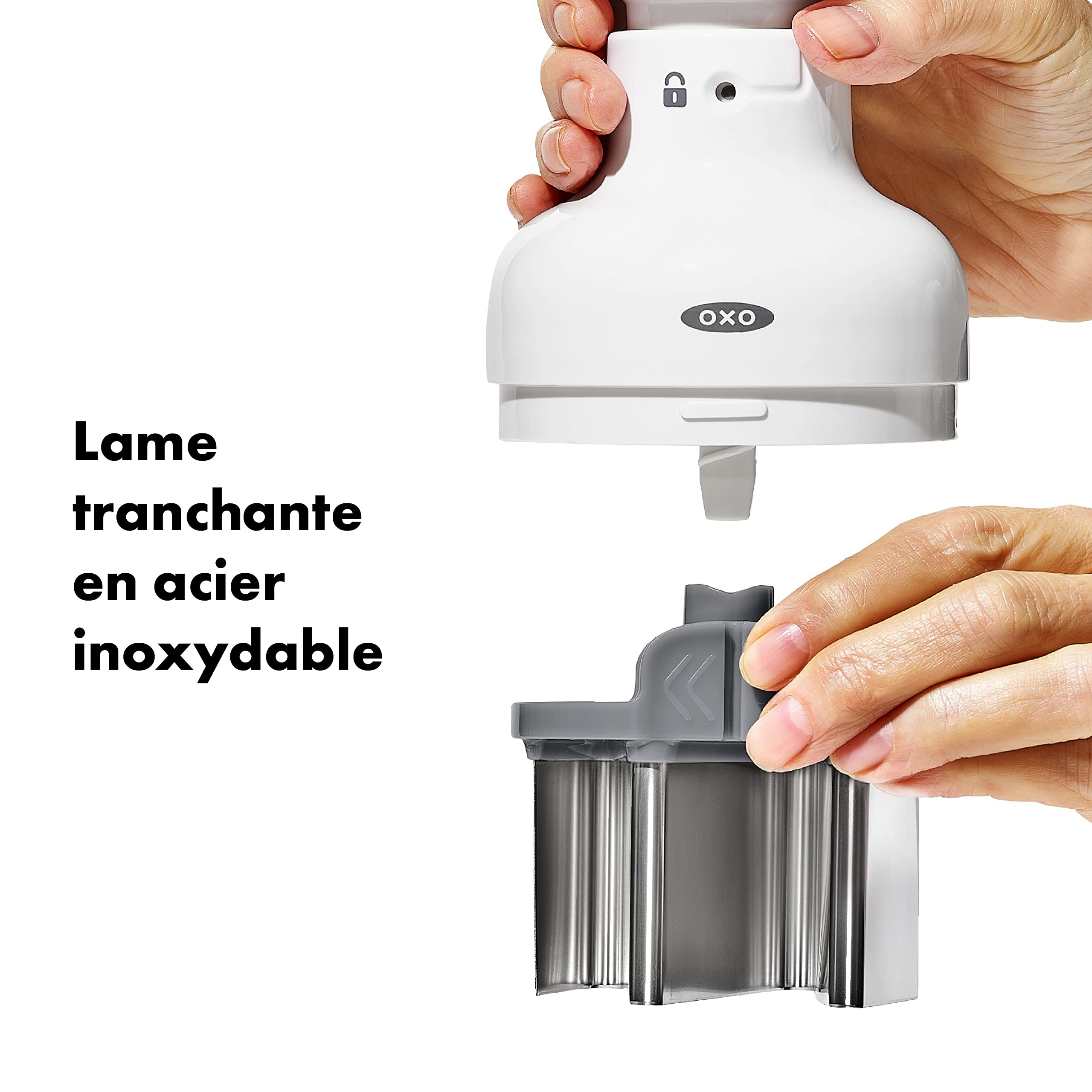 oxo-good-grips-hachoir-manuel-lame-inox-tranchante-bouton-pompe-rotatif-r-cipien image 3
