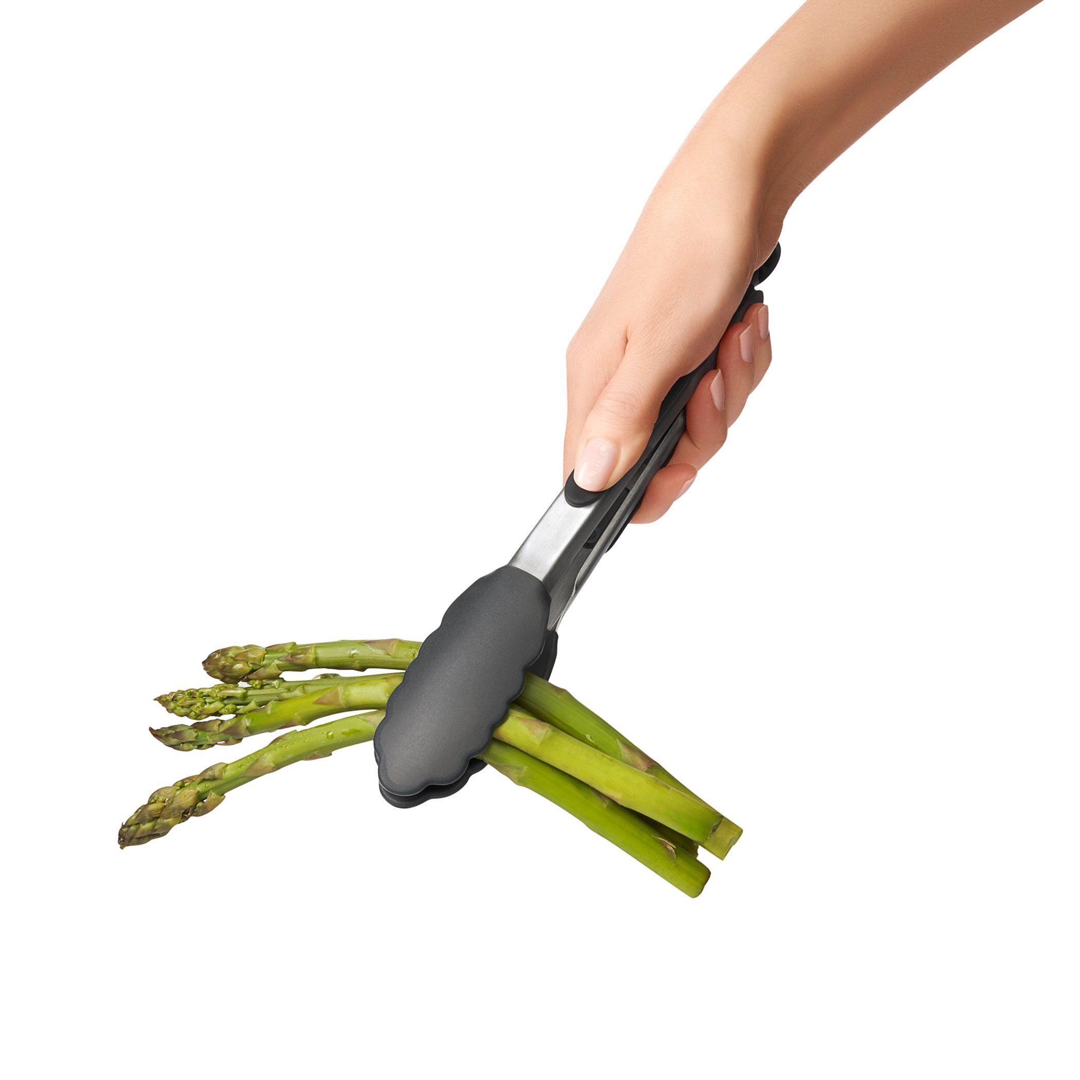 oxo-good-grips-pinces-de-service-23-cm-avec-embouts-en-silicone-bords-festonn-s- image 6