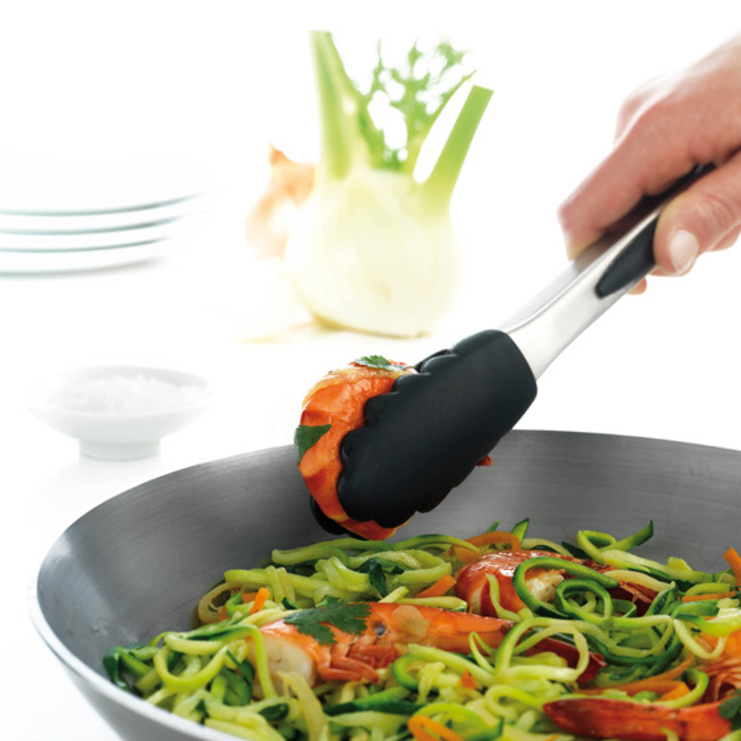 mastrad-pince-de-cuisine-multi-usages-30-cm-manche-acier-inoxydable-embouts-sili image 3