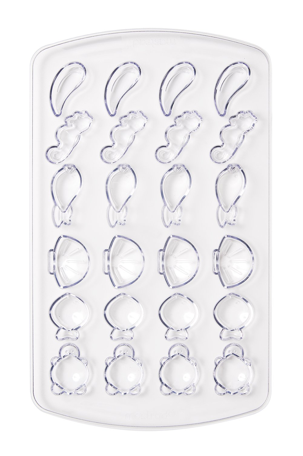 mastrad-f48300-moule-fritures-en-chocolat-24-formes-plastique-rigide-transparent image 1