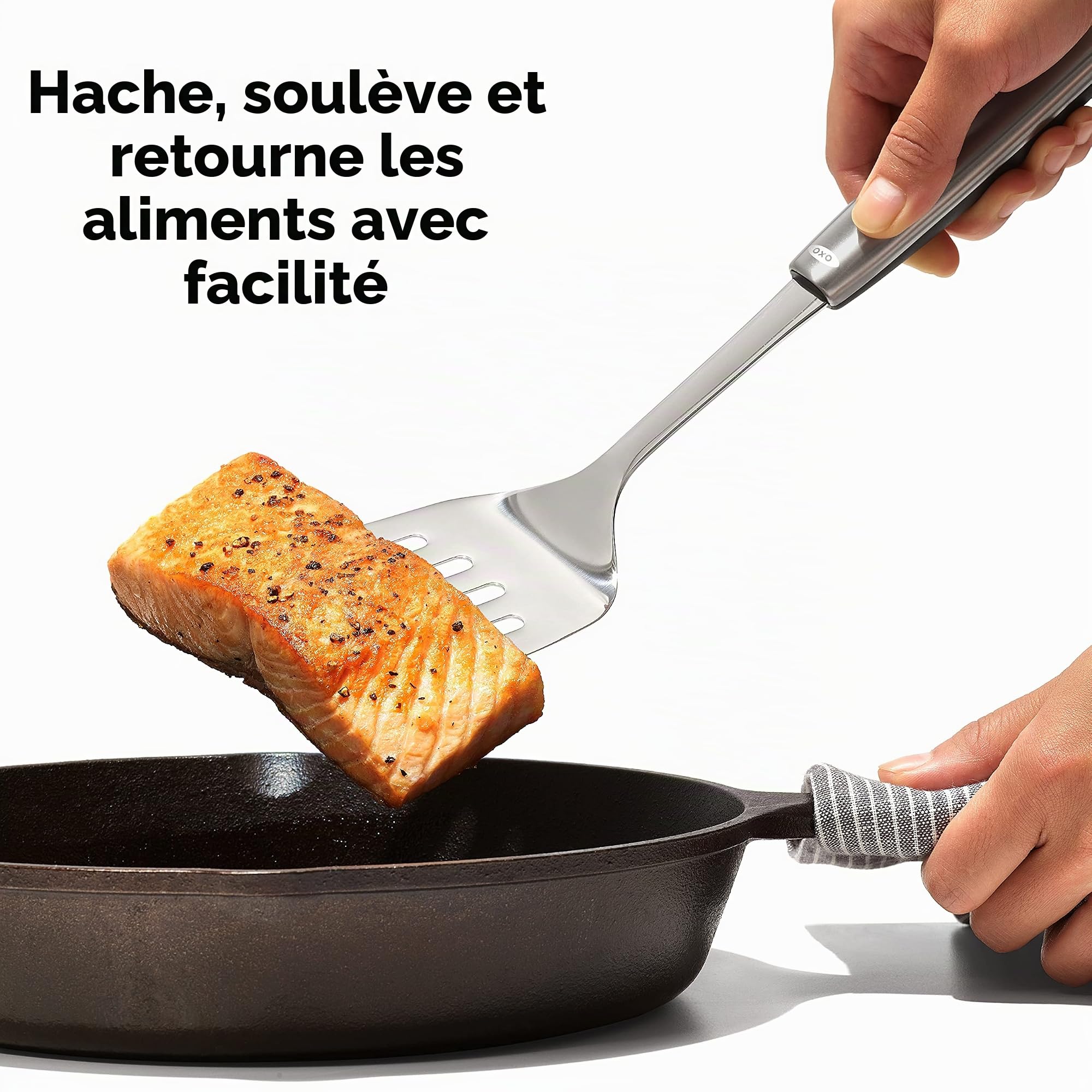 oxo-steel-spatule-de-cuisine-en-inox-t-te-r-sistante-la-chaleur-compatible-antia image 7