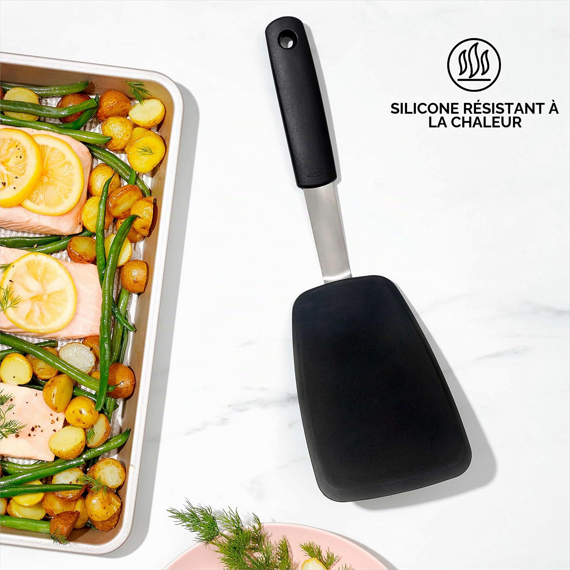 oxo-good-grips-grande-spatule-flexible-en-silicone-31-8-cm-r-sistante-jusqu-300- image 2