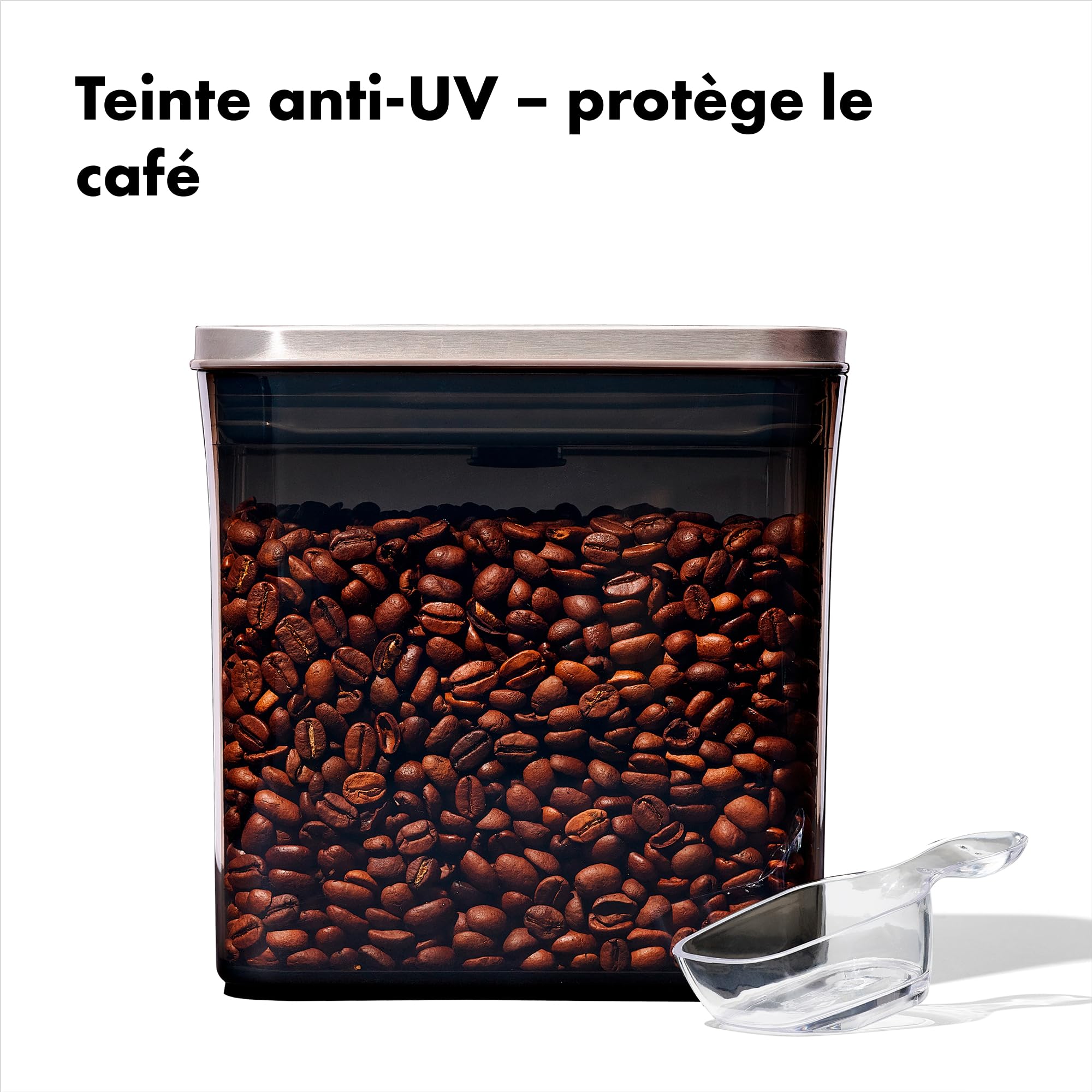 oxo-steel-bo-te-pop-caf-1-6-l-avec-cuill-re-doseuse-30-ml-couvercle-herm-tique-e image 2