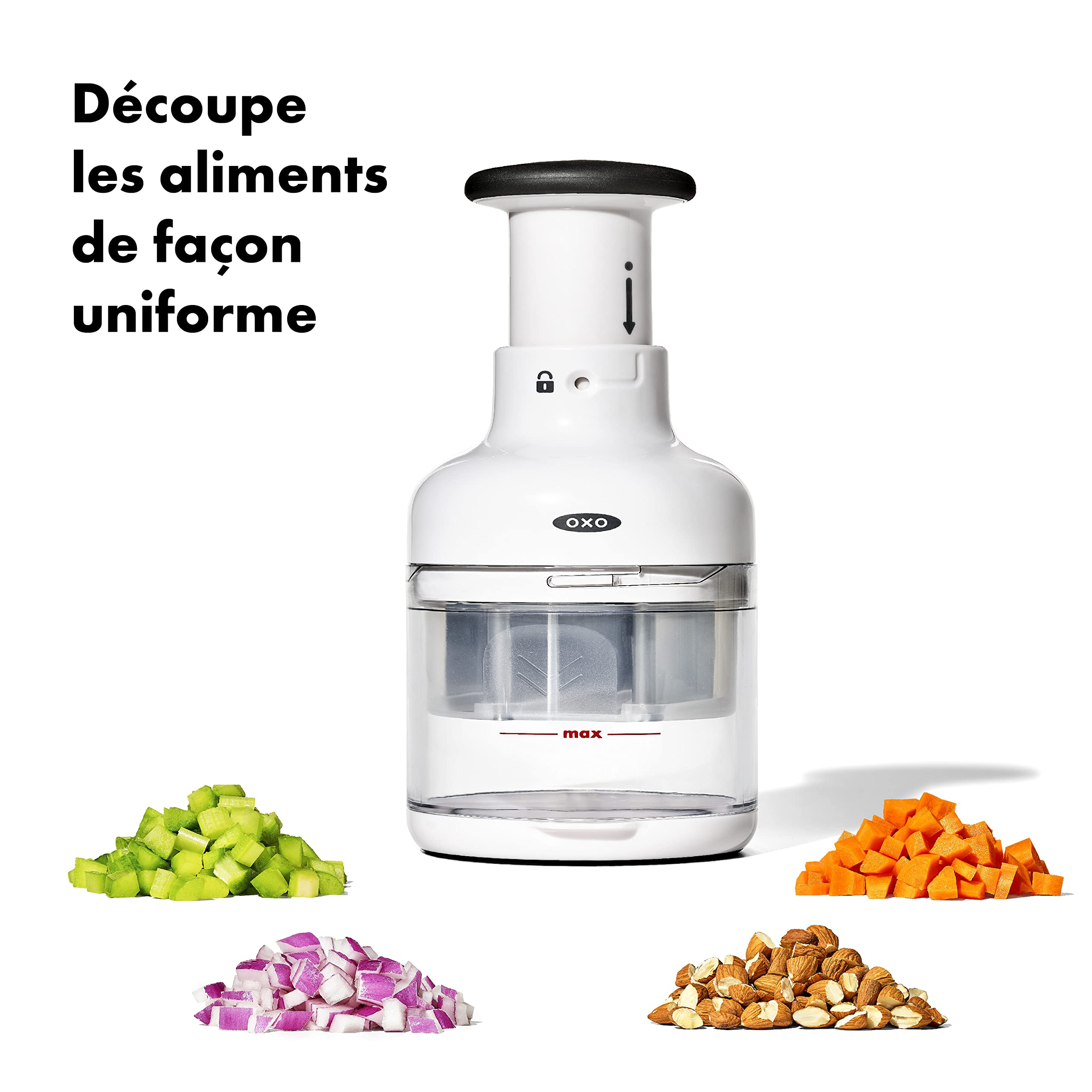 oxo-good-grips-hachoir-manuel-lame-inox-tranchante-bouton-pompe-rotatif-r-cipien image 2