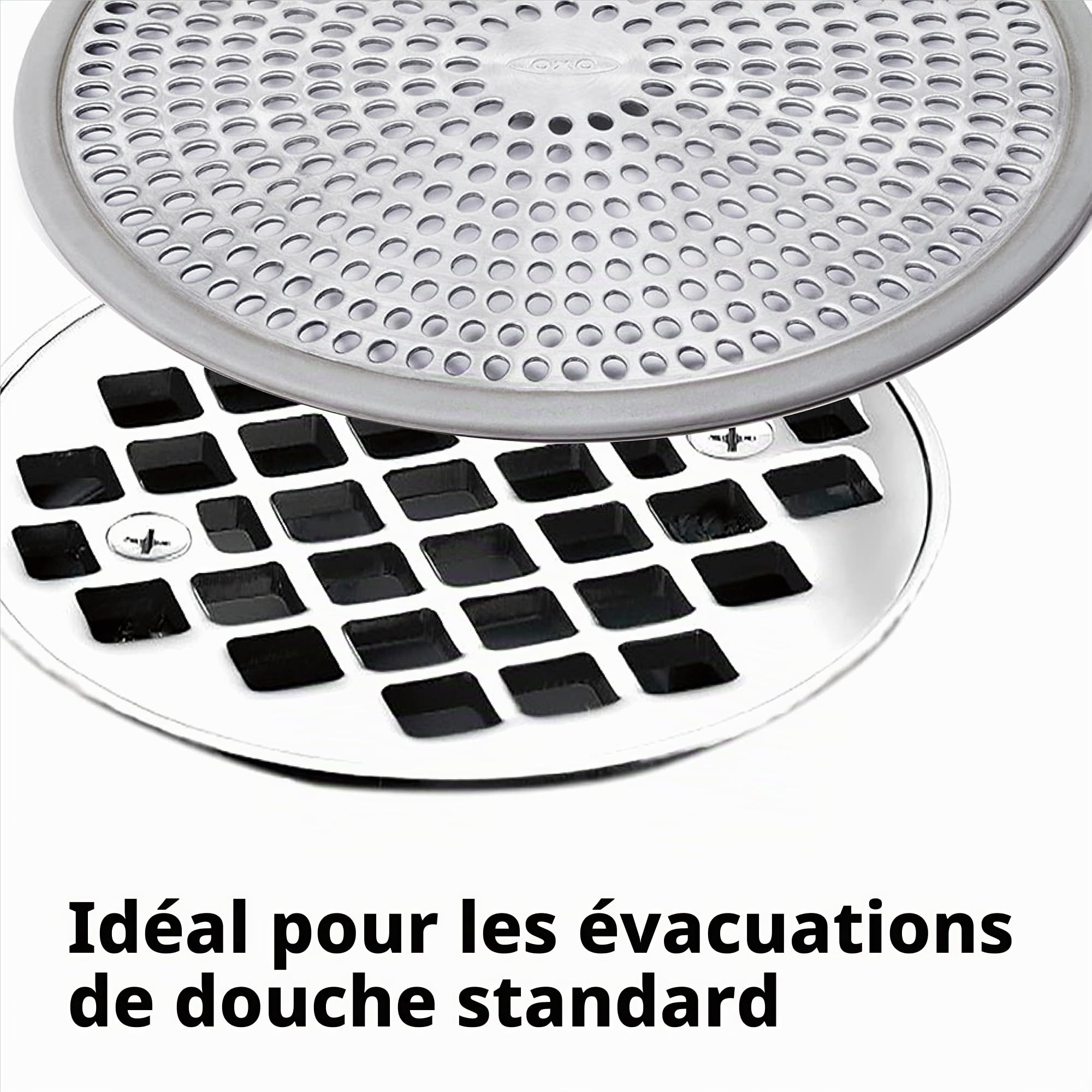 oxo-good-grips-protecteur-de-drain-de-douche-en-acier-inoxydable-avec-pourtour-s image 2