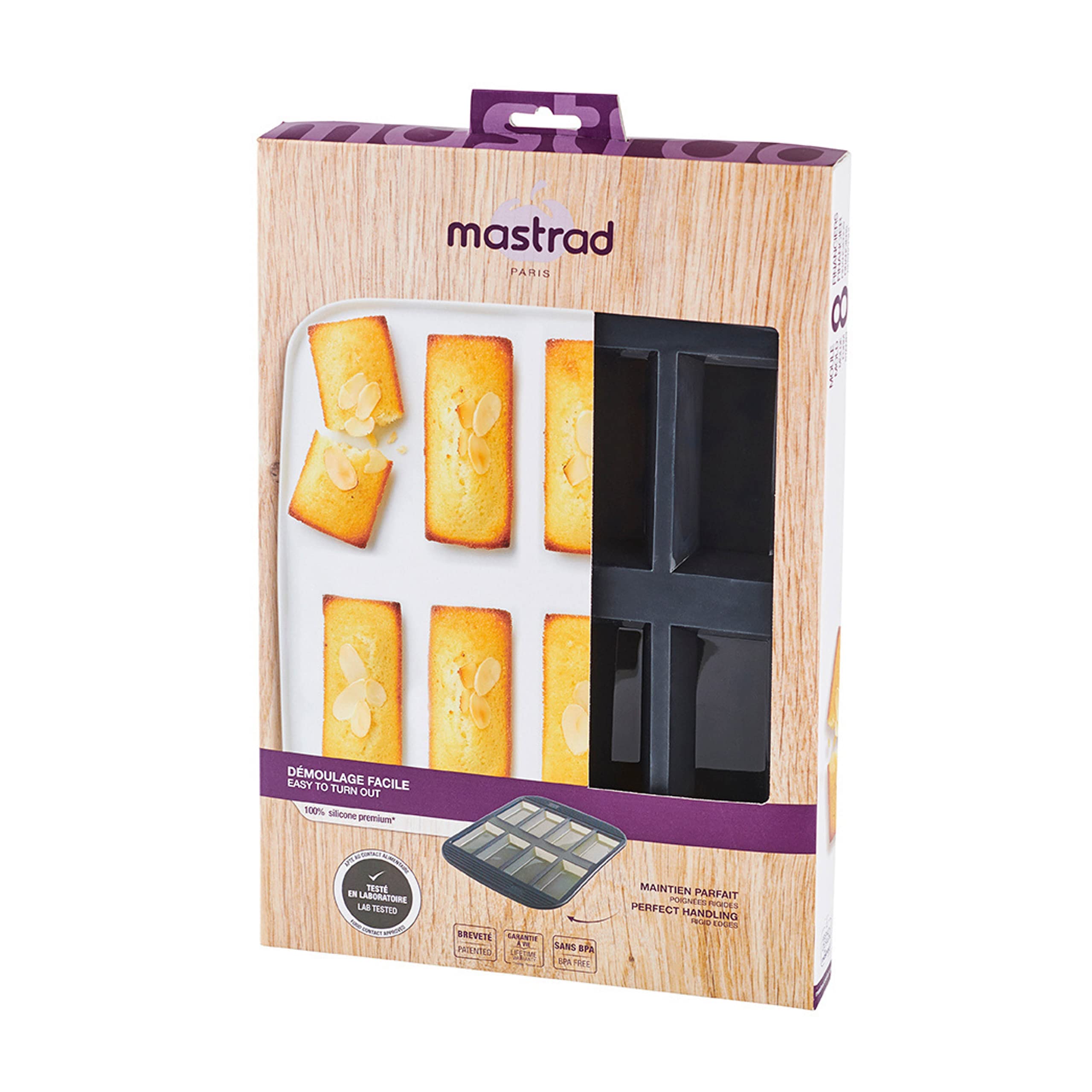 mastrad-moule-8-financiers-100-silicone-premium-anti-adh-sif-avec-poign-es-rigid image 5