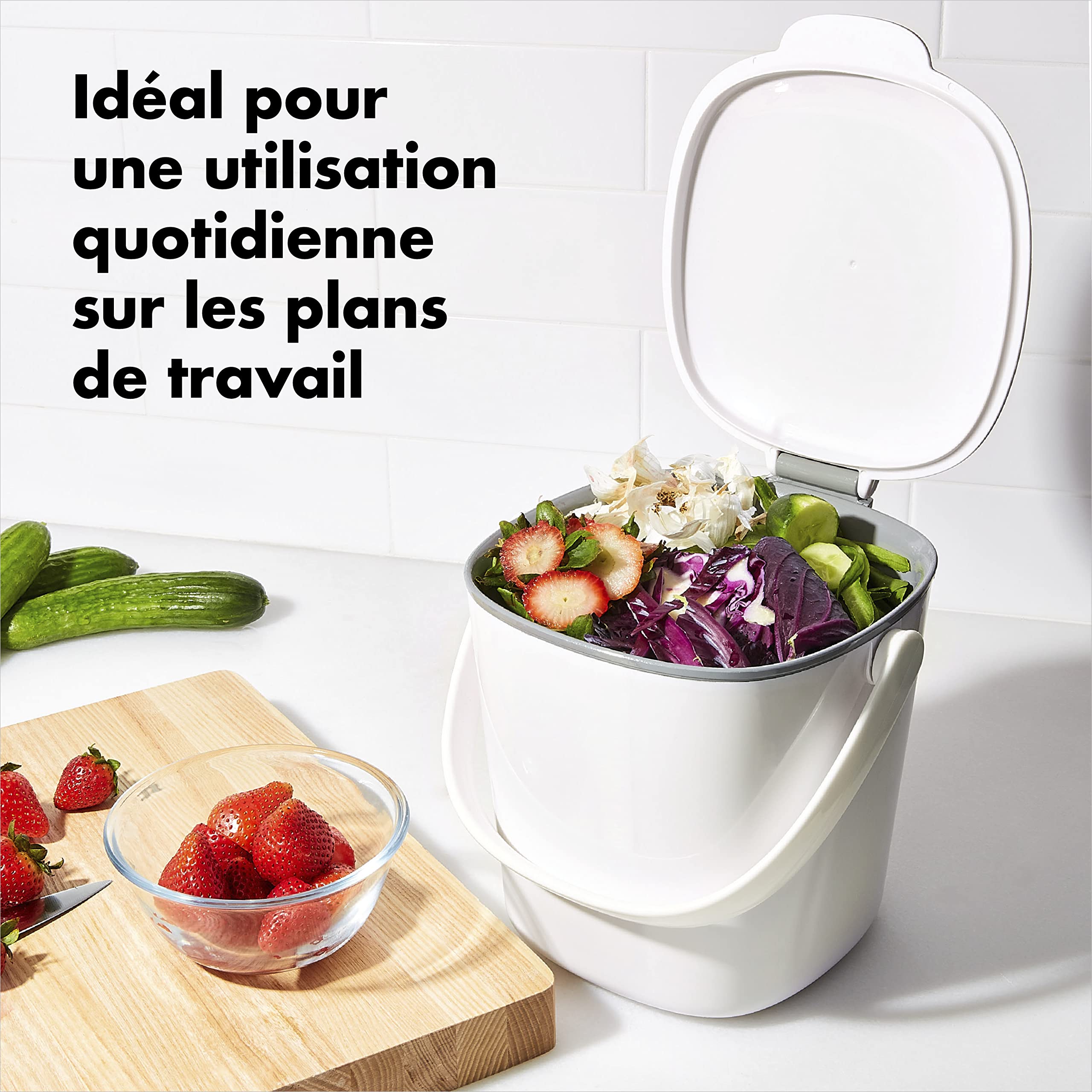 oxo-good-grips-bac-compost-2-8-l-couvercle-rabattable-anti-odeurs-poign-e-rotati image 3
