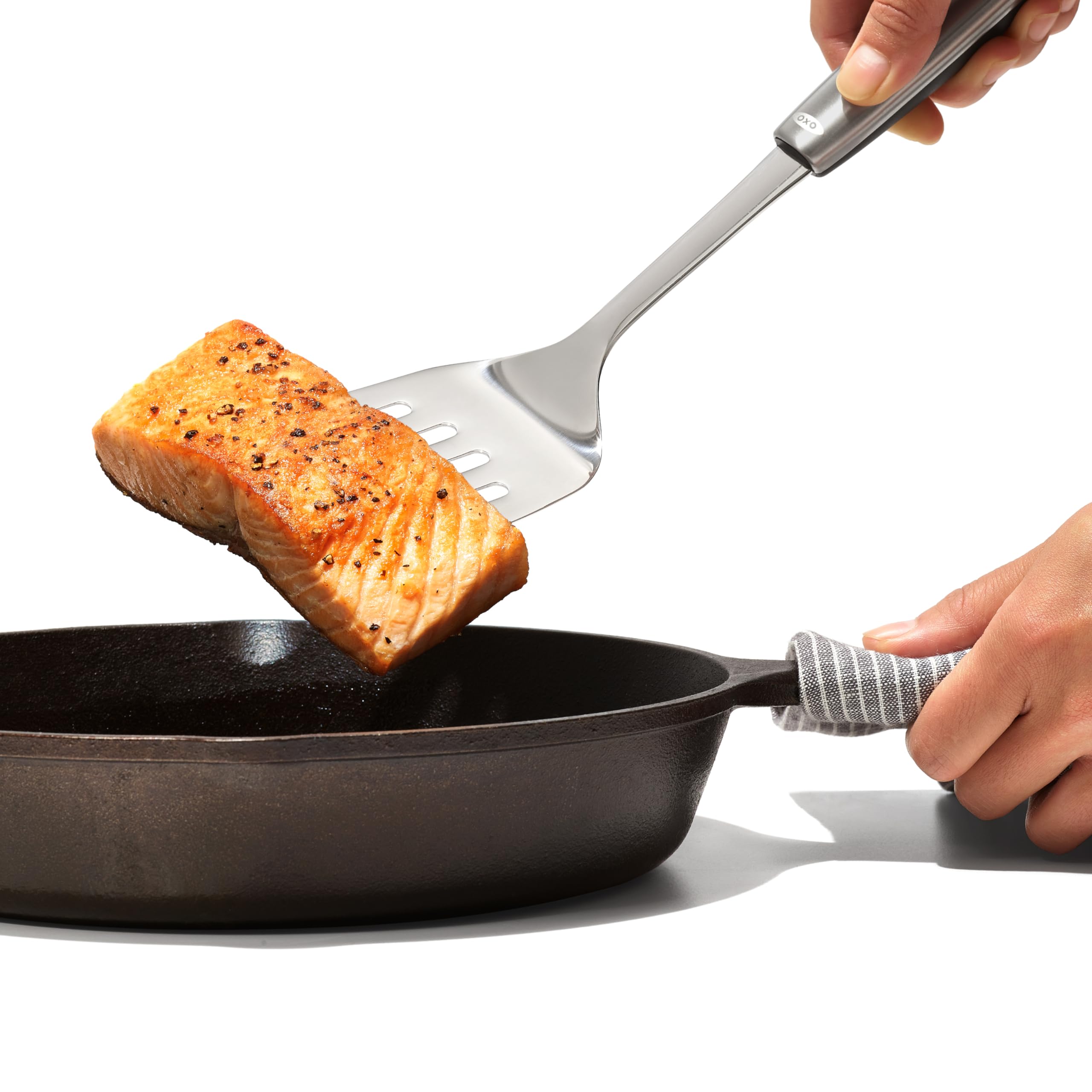 oxo-steel-spatule-de-cuisine-en-inox-t-te-r-sistante-la-chaleur-compatible-antia image 2