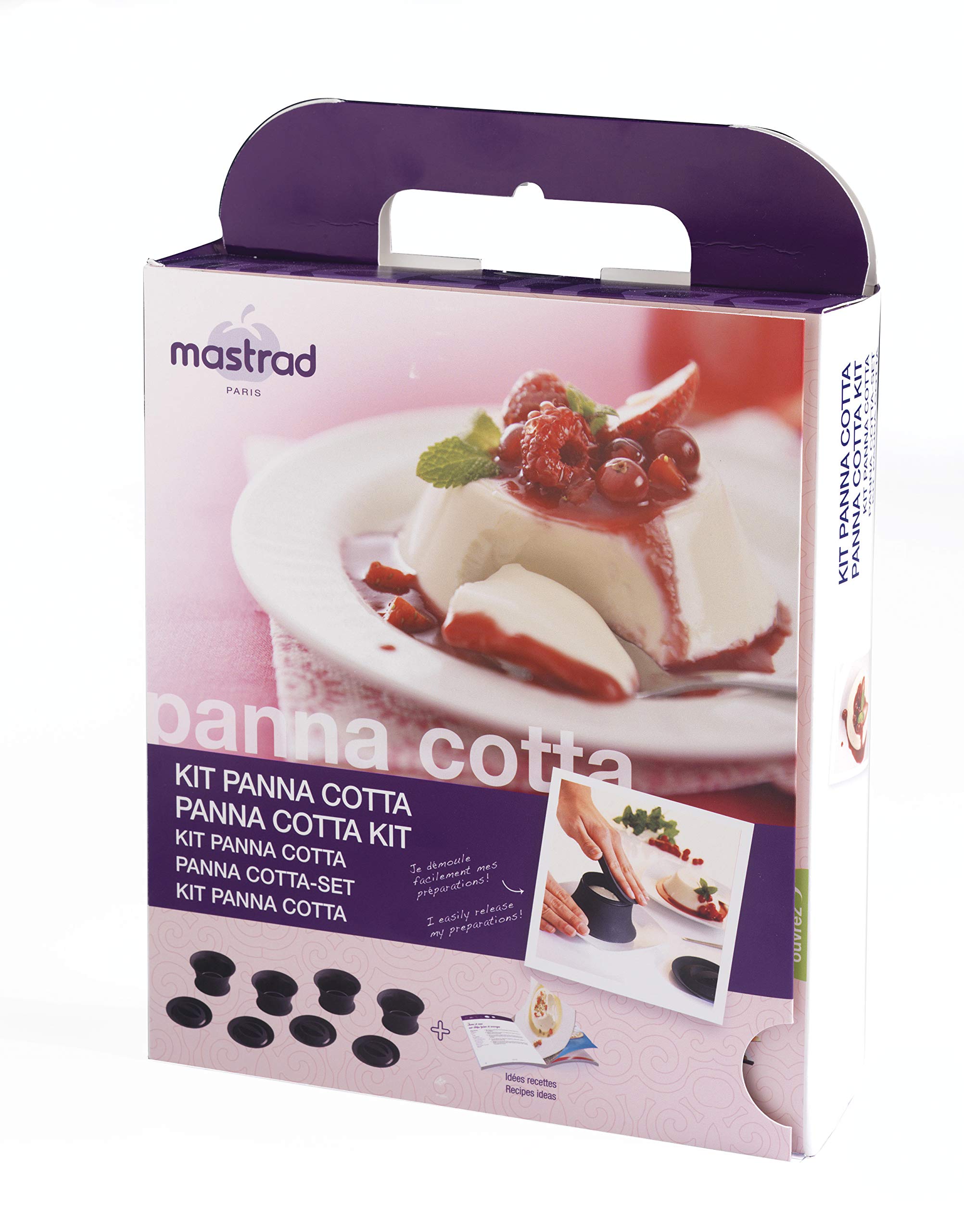 mastrad-f39260-kit-panna-cotta-4-moules-silicone-100-avec-base-amovible-et-couve image 1