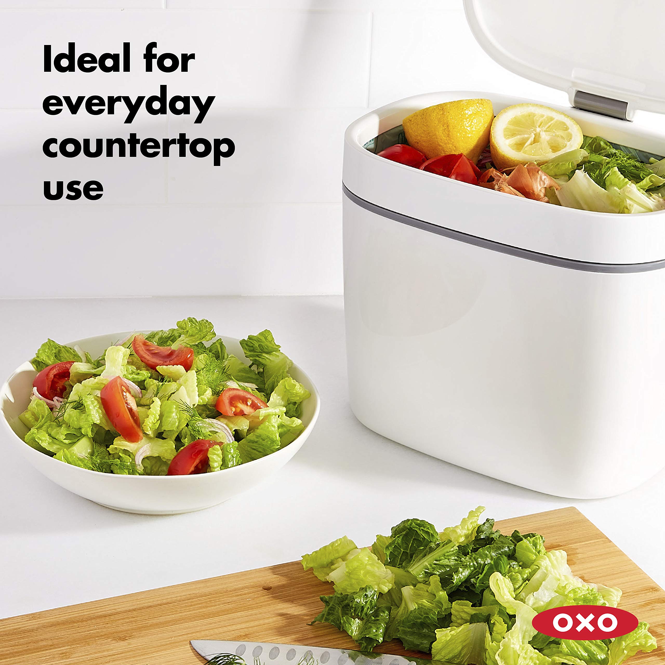 oxo-good-grips-bac-compost-6-6-l-blanc-couvercle-rabattable-anti-odeur-poign-e-r image 6